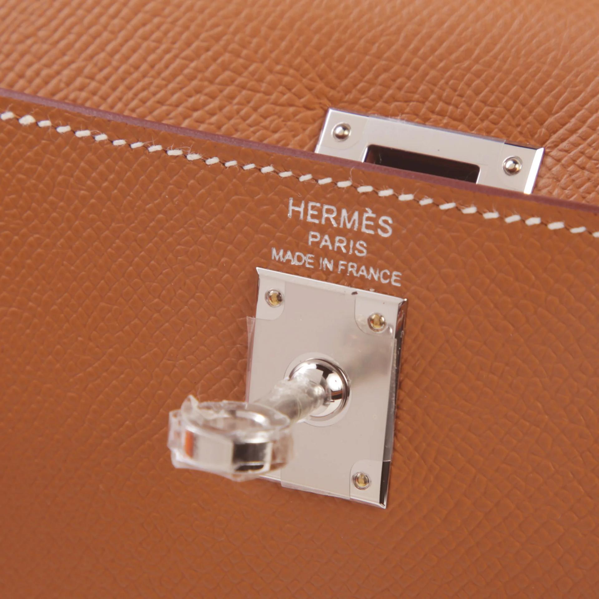 ランク NS 未使用品 HERMÈS エルメス ケリー25 セリエ ゴールド (37) エプソン シルバー金具 B刻印 (2023) - 9