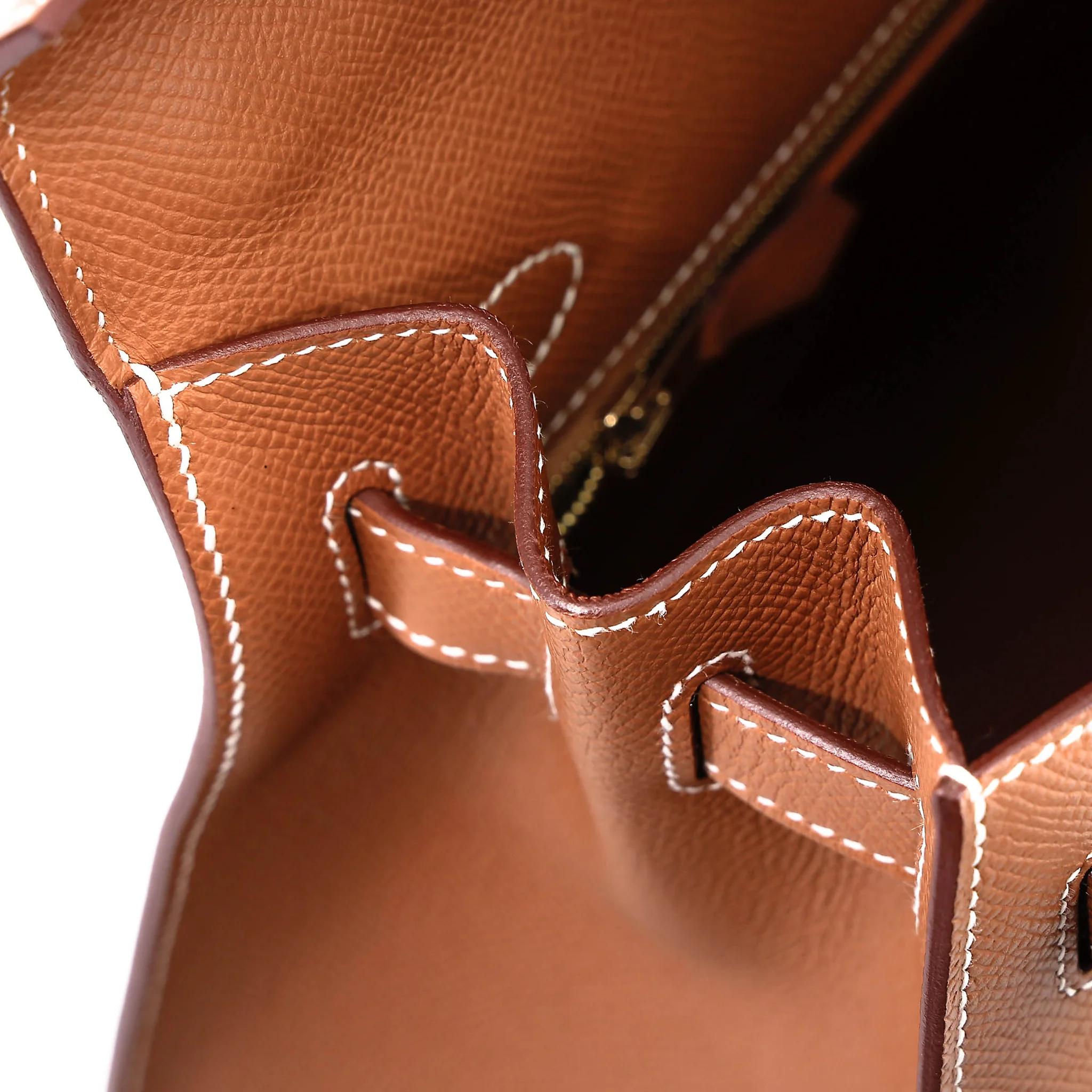 Very Good ( Rank A) HERMÈS Kelly 32 Sellier Gold (37) Epsom Gold hardware B (2023) - 22