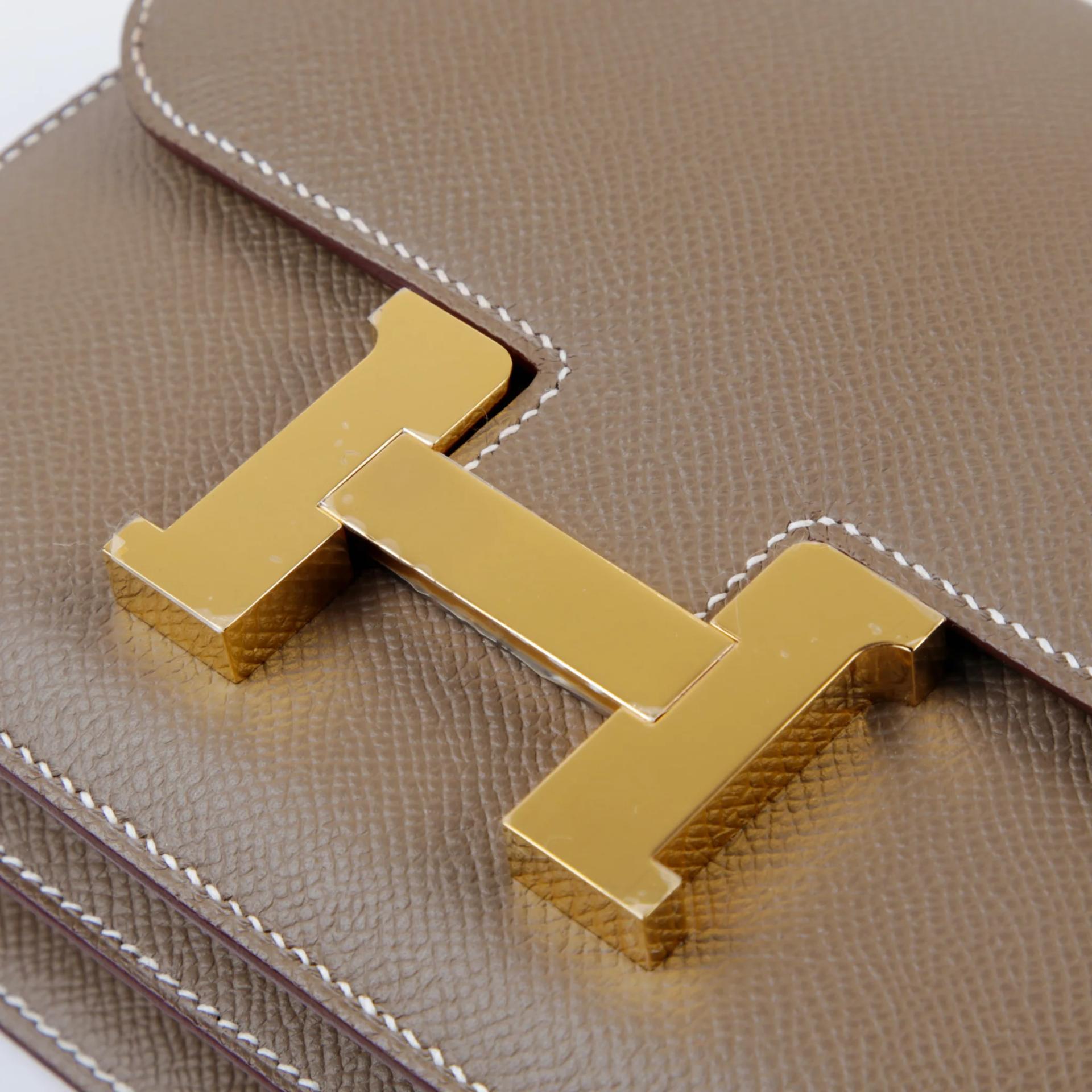 ランク NS 未使用品 HERMÈS エルメス コンスタンス ミニ 19 ミラー エトゥープ (18) エプソン ゴールド金具 W刻印 (2024) - 8
