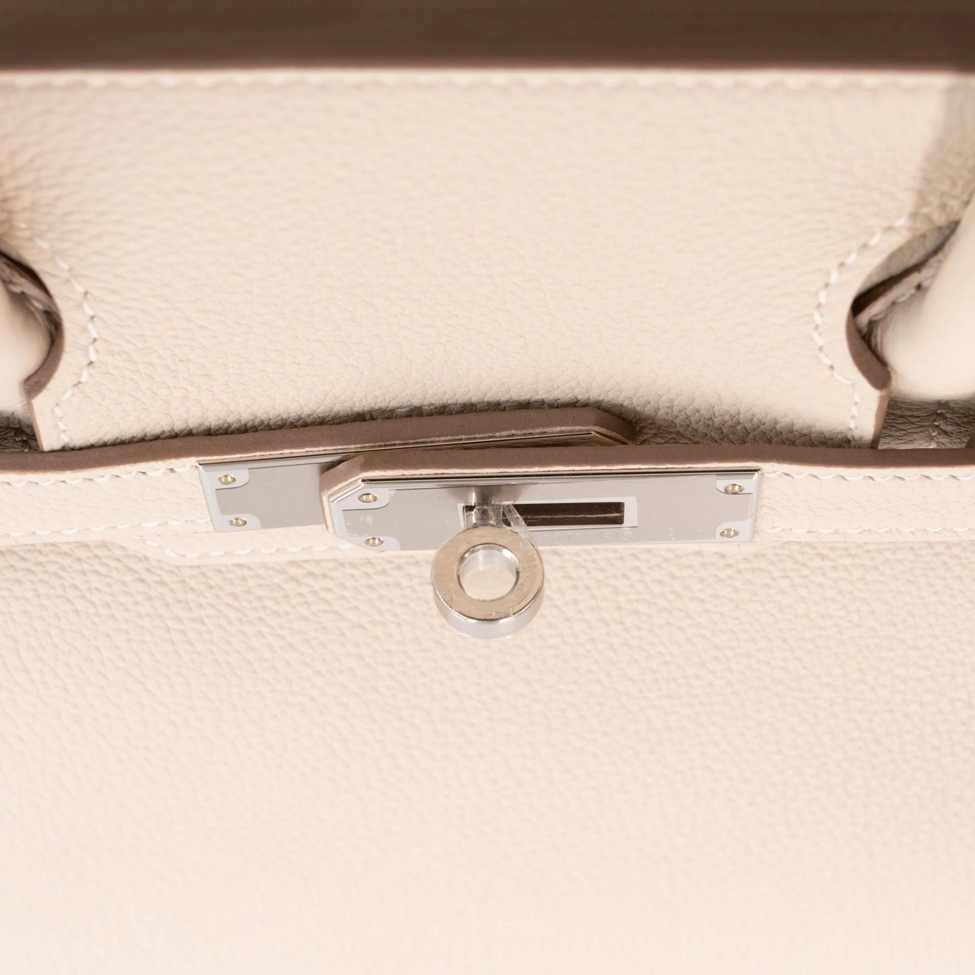 Brand New ( Rank N ) HERMÈS Birkin 30 Craie (10) Togo Palladium hardware K (2025) - 3