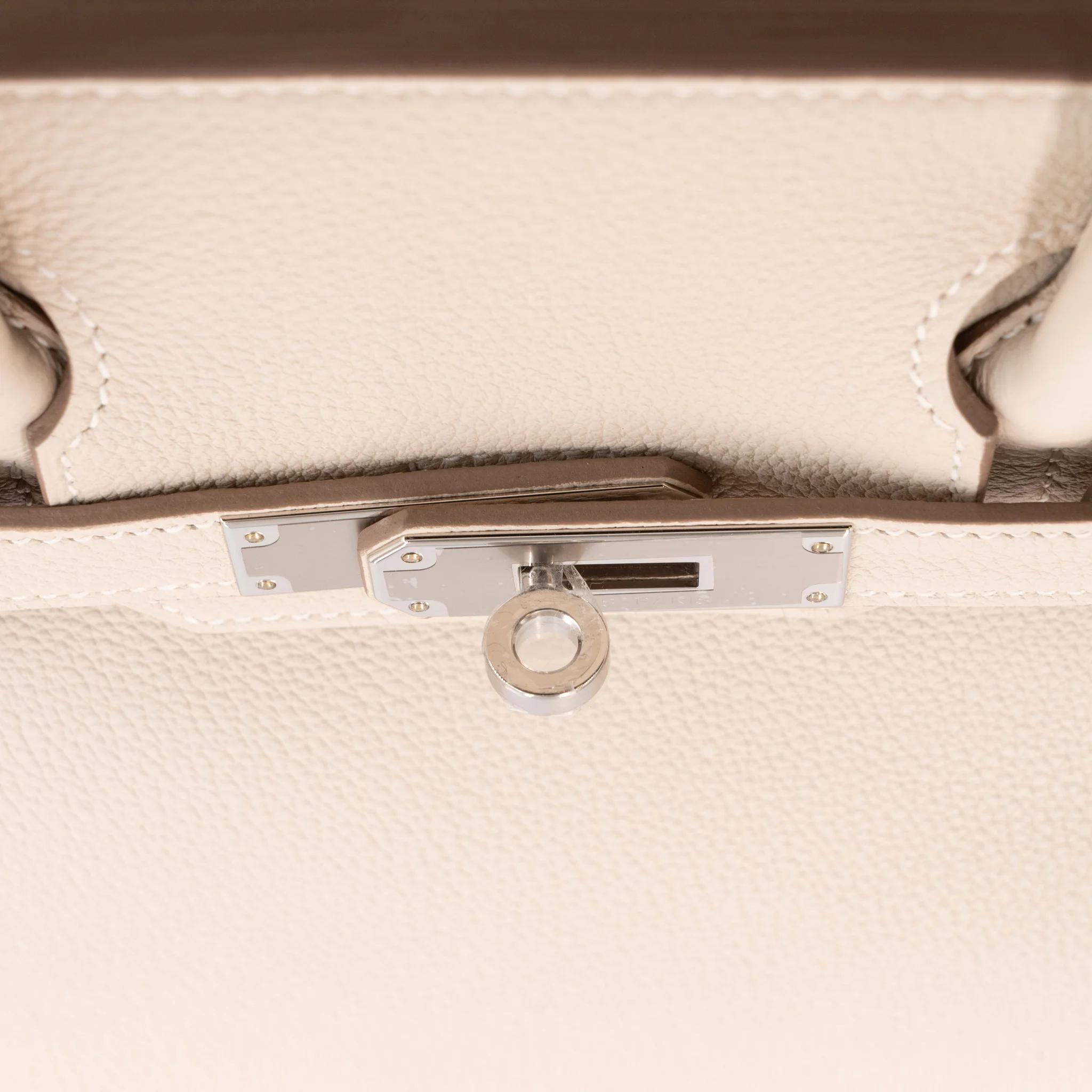 Brand New ( Rank N ) HERMÈS Birkin 30 Craie (10) Togo Palladium hardware K (2025) - 3