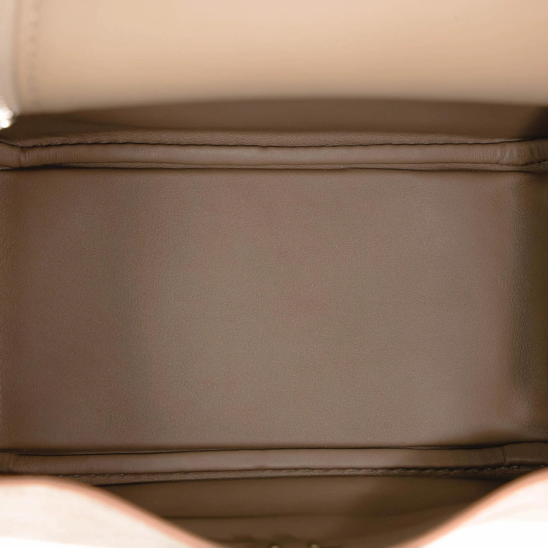 Brand New ( Rank N ) HERMÈS Mini Lindy II Etoupe (18) Grizzly Swift Palladium hardware G (2026) - 17