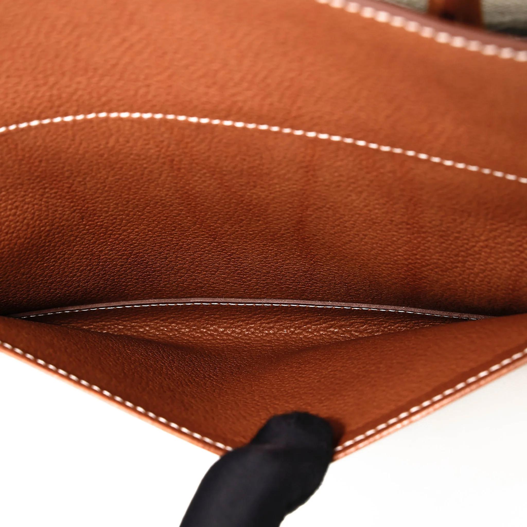 Brand New ( Rank N ) HERMÈS Limited Edition Birkin 35 À L'Envers Fauve (34) Ficelle (17) Barenia Toile H canvas Palladium hardware G (2026) - 8