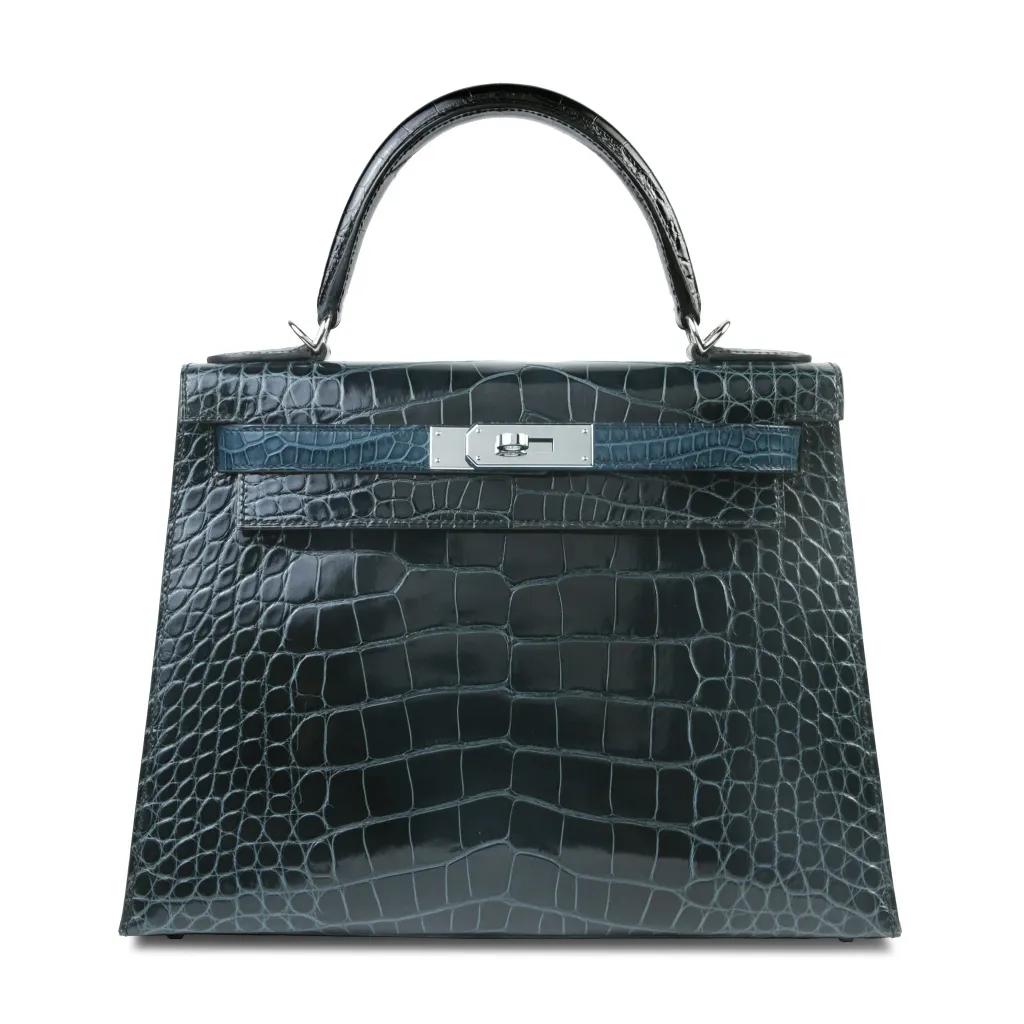 Kelly 28 Sellier Vert Rousseau (V0) Vert Bosphore (W0) Noir (89)