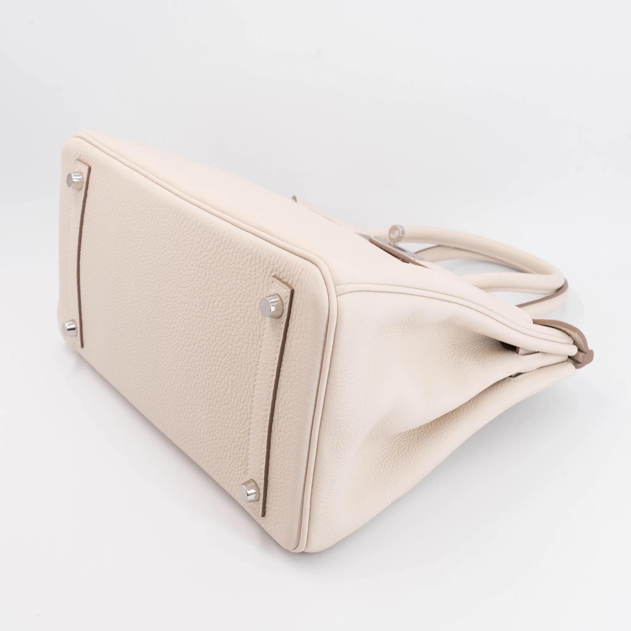 Brand New ( Rank N ) HERMÈS Birkin 30 Craie (10) Togo Palladium hardware K (2025) - 6