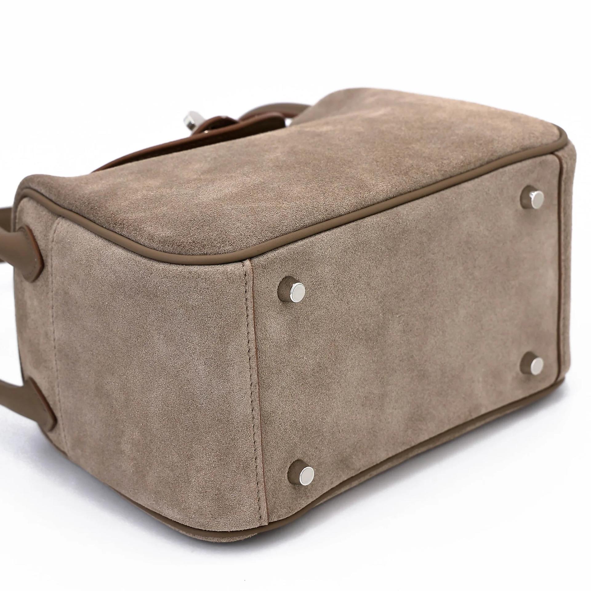 Brand New ( Rank N ) HERMÈS Mini Lindy II Etoupe (18) Grizzly Swift Palladium hardware G (2026) - 5