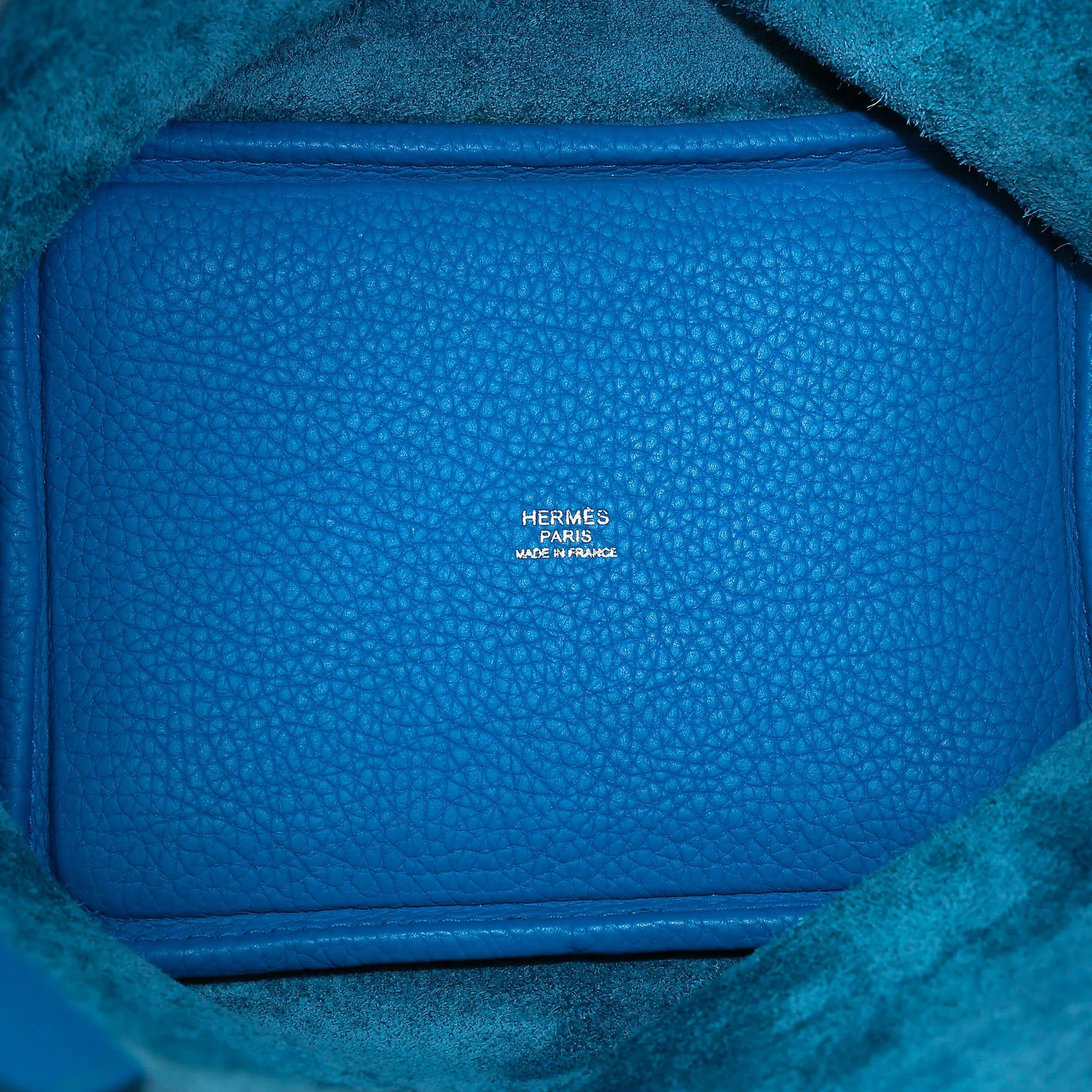 ランク A HERMÈS エルメス ピコタンロックPM ブルーフリーダ (0F) トリヨン シルバー金具 Y刻印 (2020) - 18
