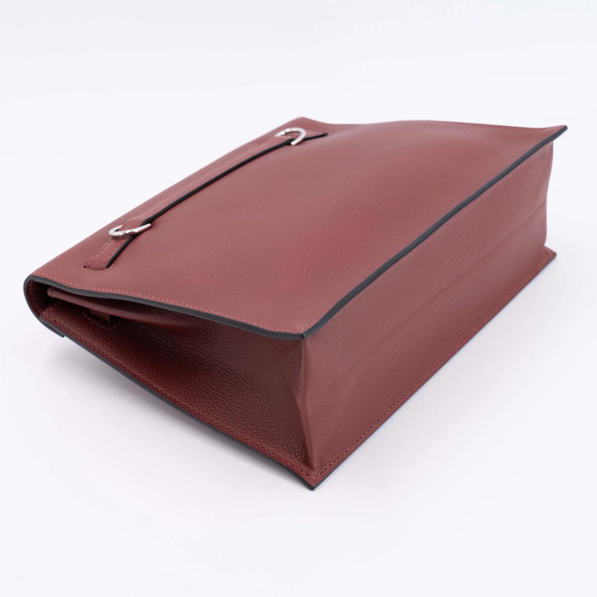 Brand New ( Rank N ) HERMÈS Kelly Danse Rouge H (55) Evercolor Palladium hardware G (2026) - 7