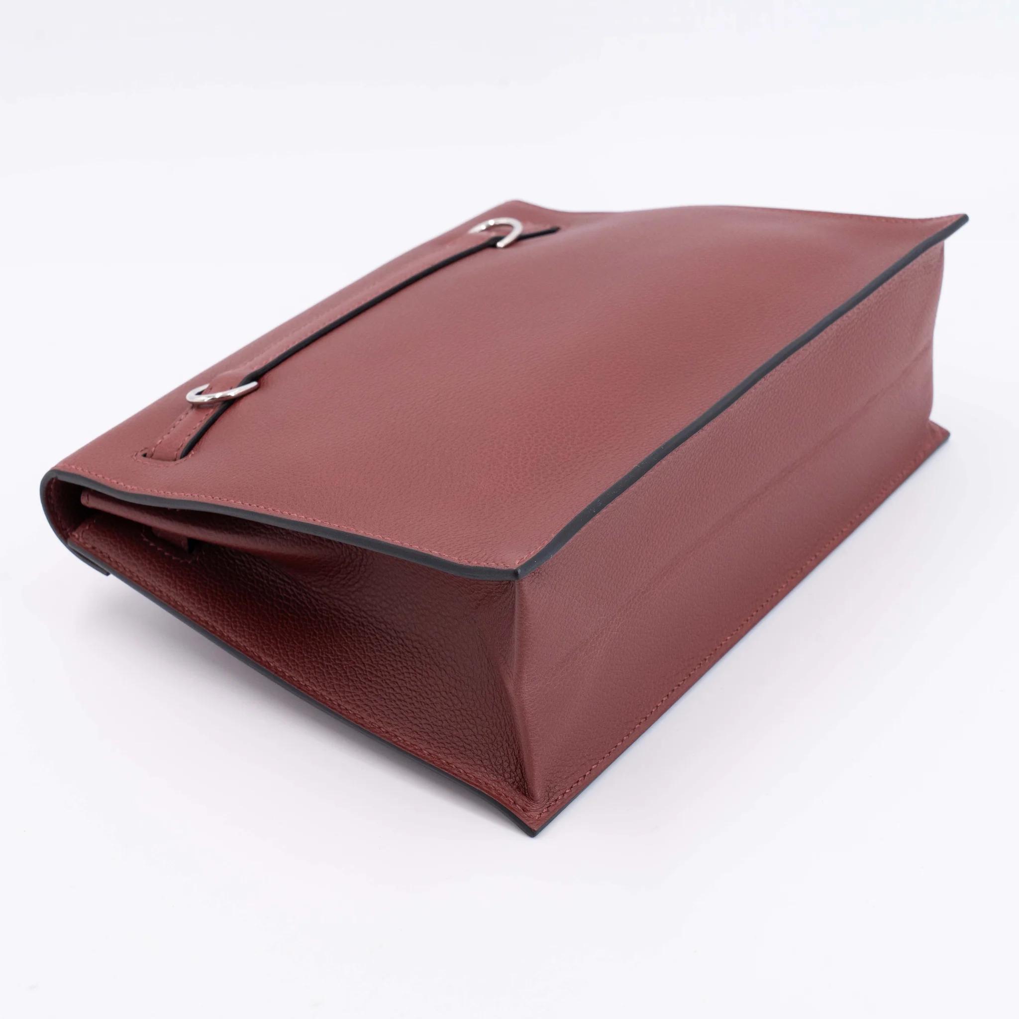 Brand New ( Rank N ) HERMÈS Kelly Danse Rouge H (55) Evercolor Palladium hardware G (2026) - 7
