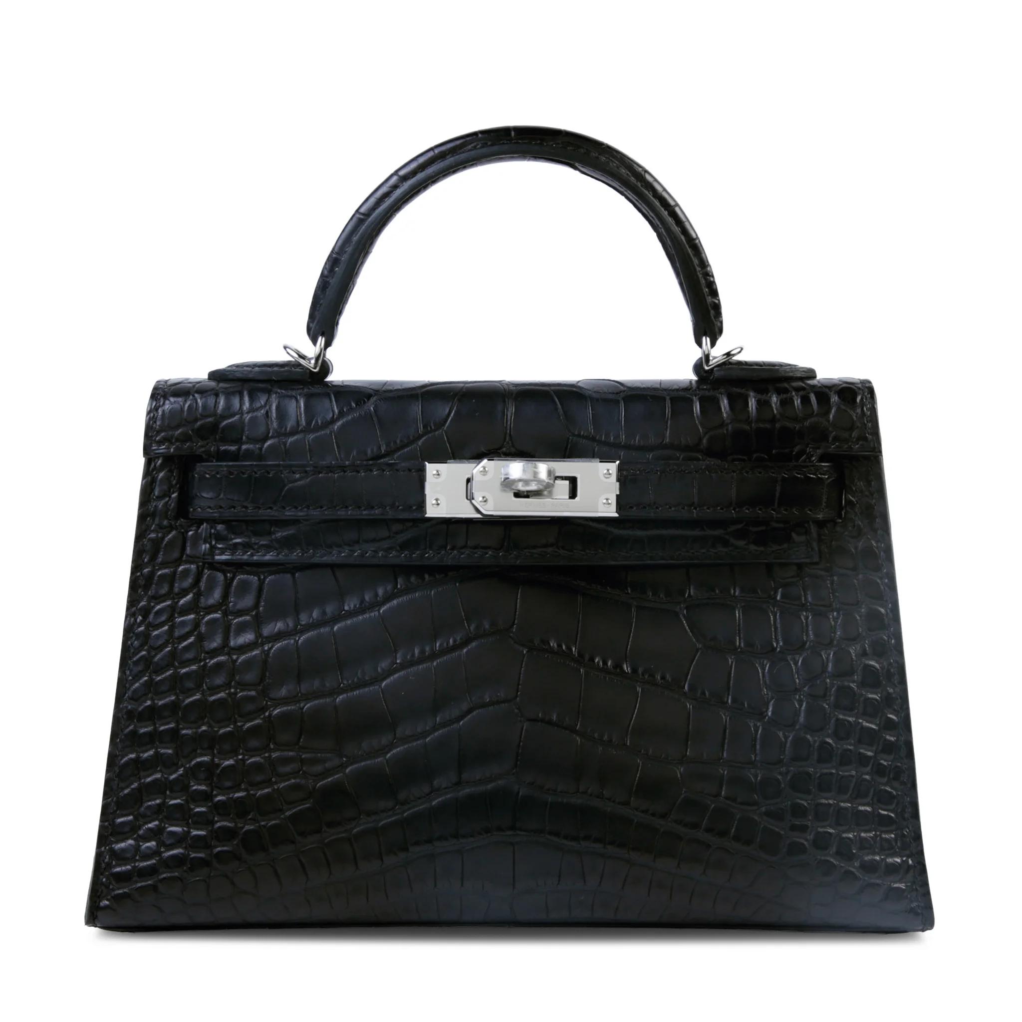 ランク NS 未使用品 HERMÈS エルメス ミニケリー2 ブラック (89) クロコダイル アリゲーター マット シルバー金具 G刻印 (2026) - 1