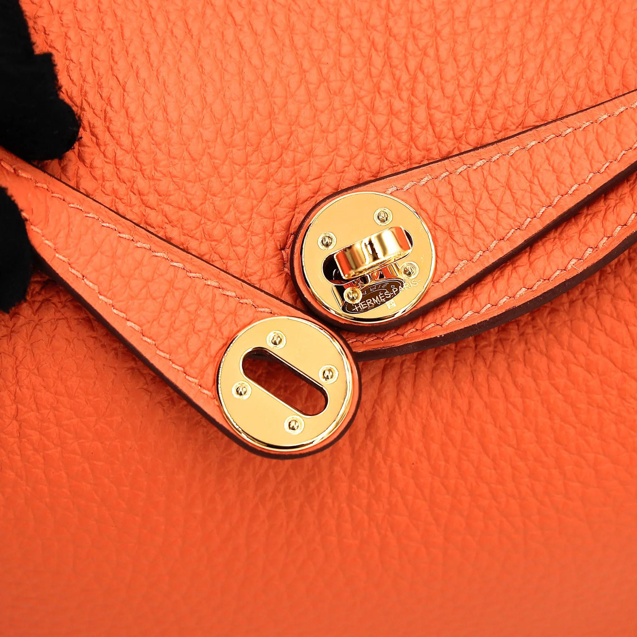 ランク SA HERMÈS エルメス ミニリンディ オレンジ (93) トリヨン ゴールド金具 B刻印 (2023) - 4