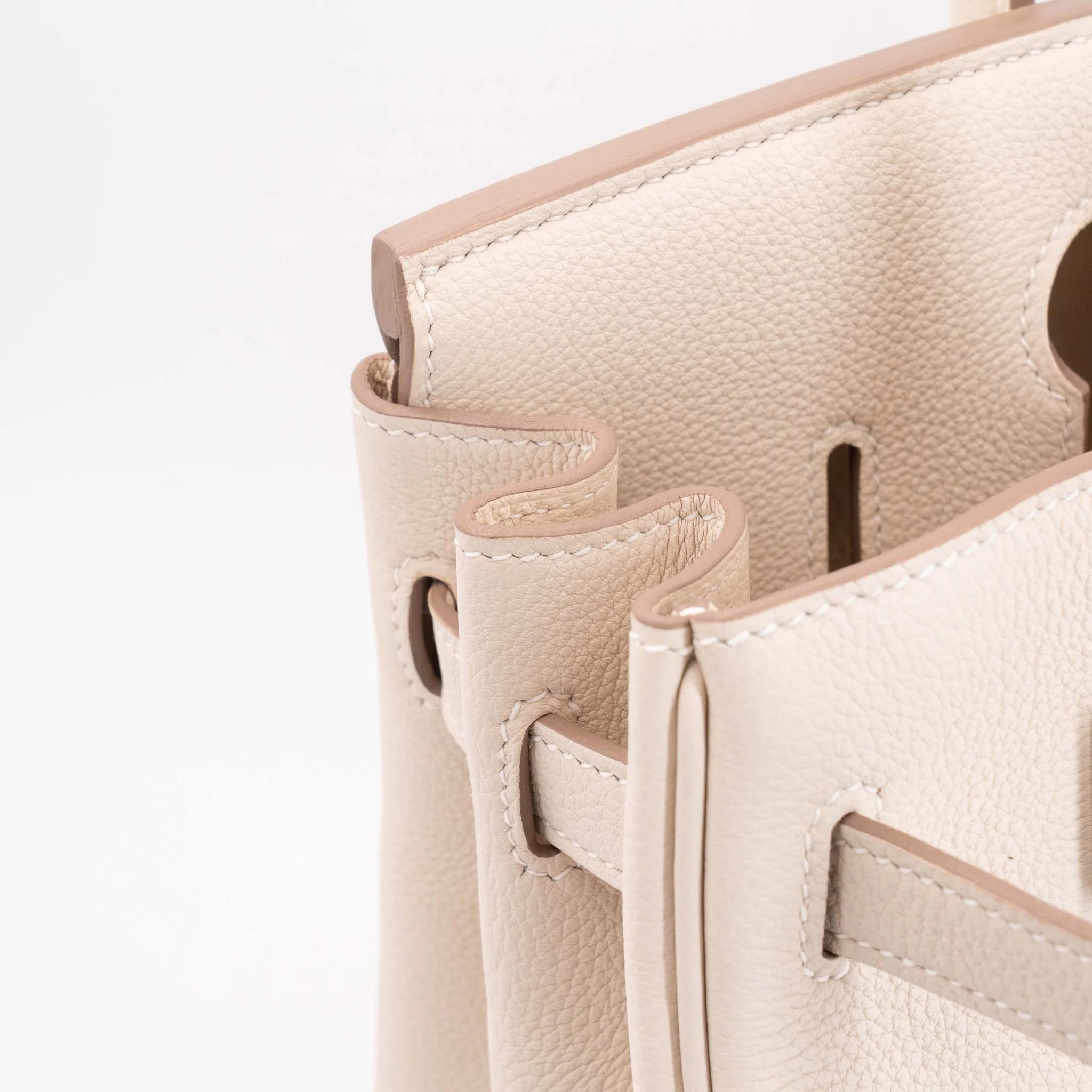 Brand New ( Rank N ) HERMÈS Birkin 30 Craie (10) Togo Palladium hardware K (2025) - 12