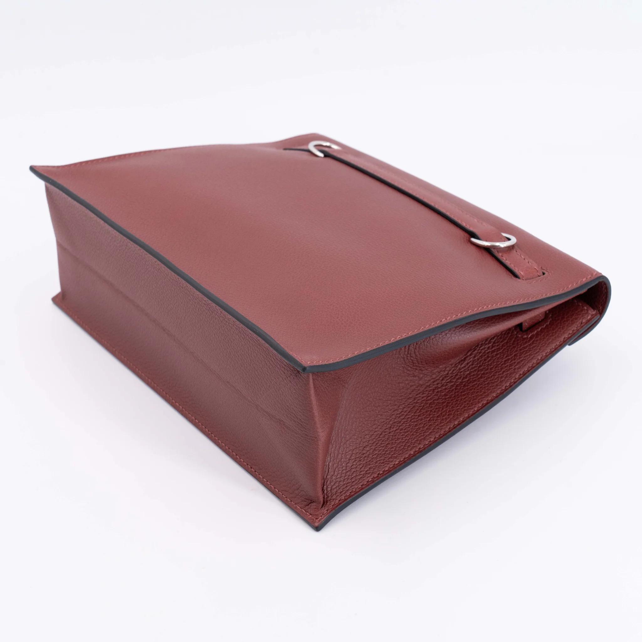 Brand New ( Rank N ) HERMÈS Kelly Danse Rouge H (55) Evercolor Palladium hardware G (2026) - 6