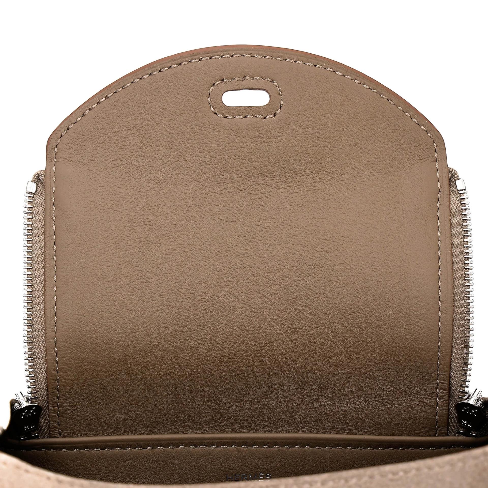 Brand New ( Rank N ) HERMÈS Mini Lindy II Etoupe (18) Grizzly Swift Palladium hardware G (2026) - 14
