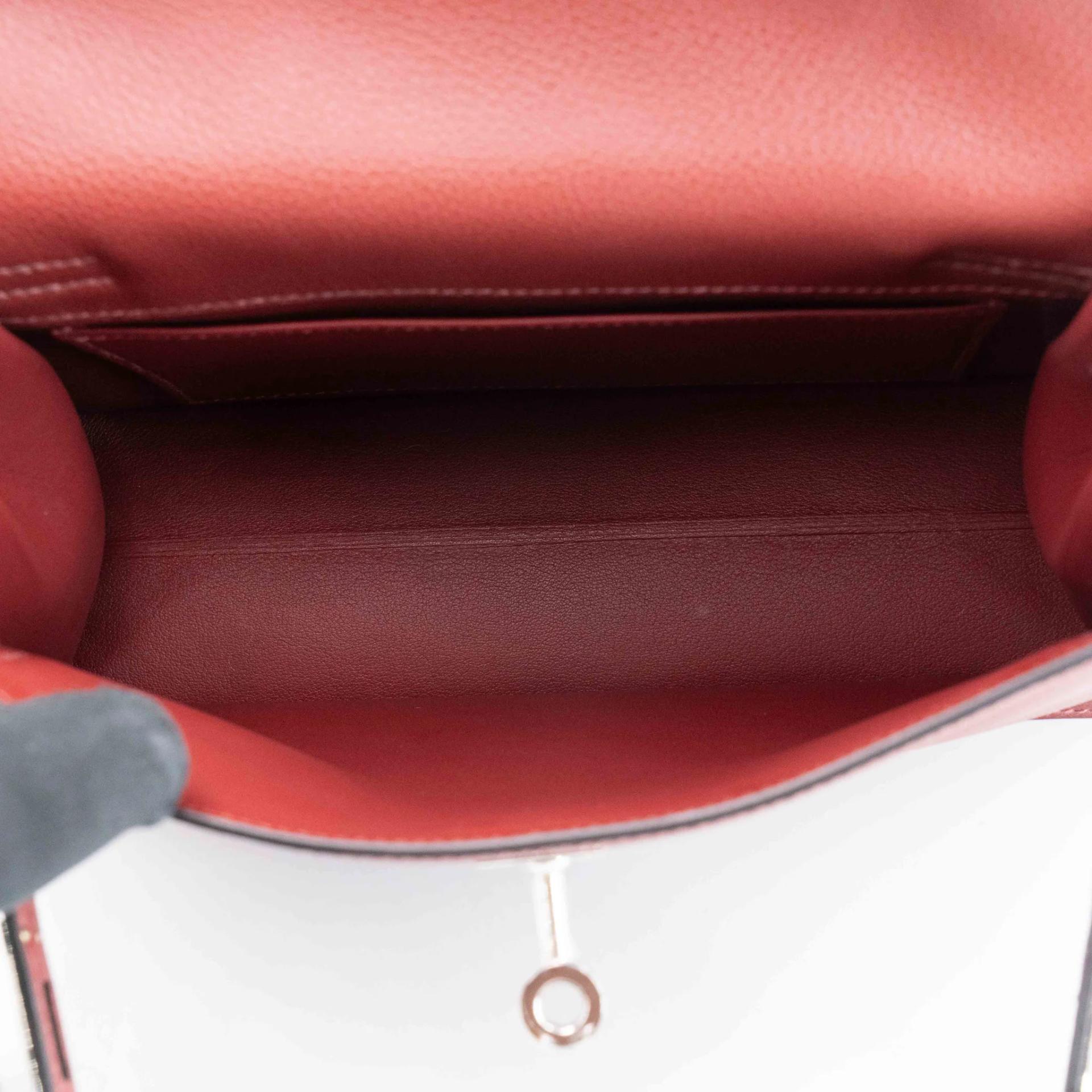 Brand New ( Rank N ) HERMÈS Kelly Danse Rouge H (55) Evercolor Palladium hardware G (2026) - 13