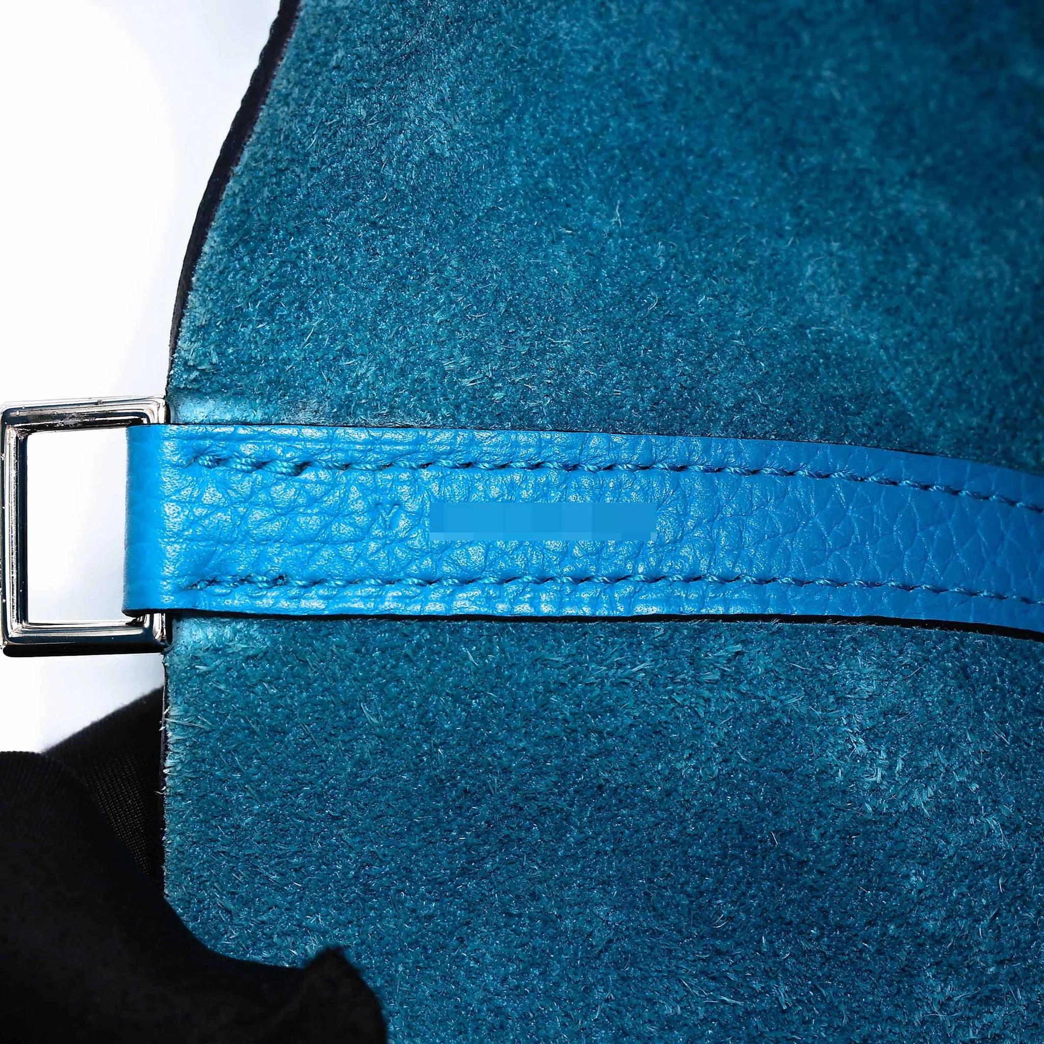 ランク A HERMÈS エルメス ピコタンロックPM ブルーフリーダ (0F) トリヨン シルバー金具 Y刻印 (2020) - 17