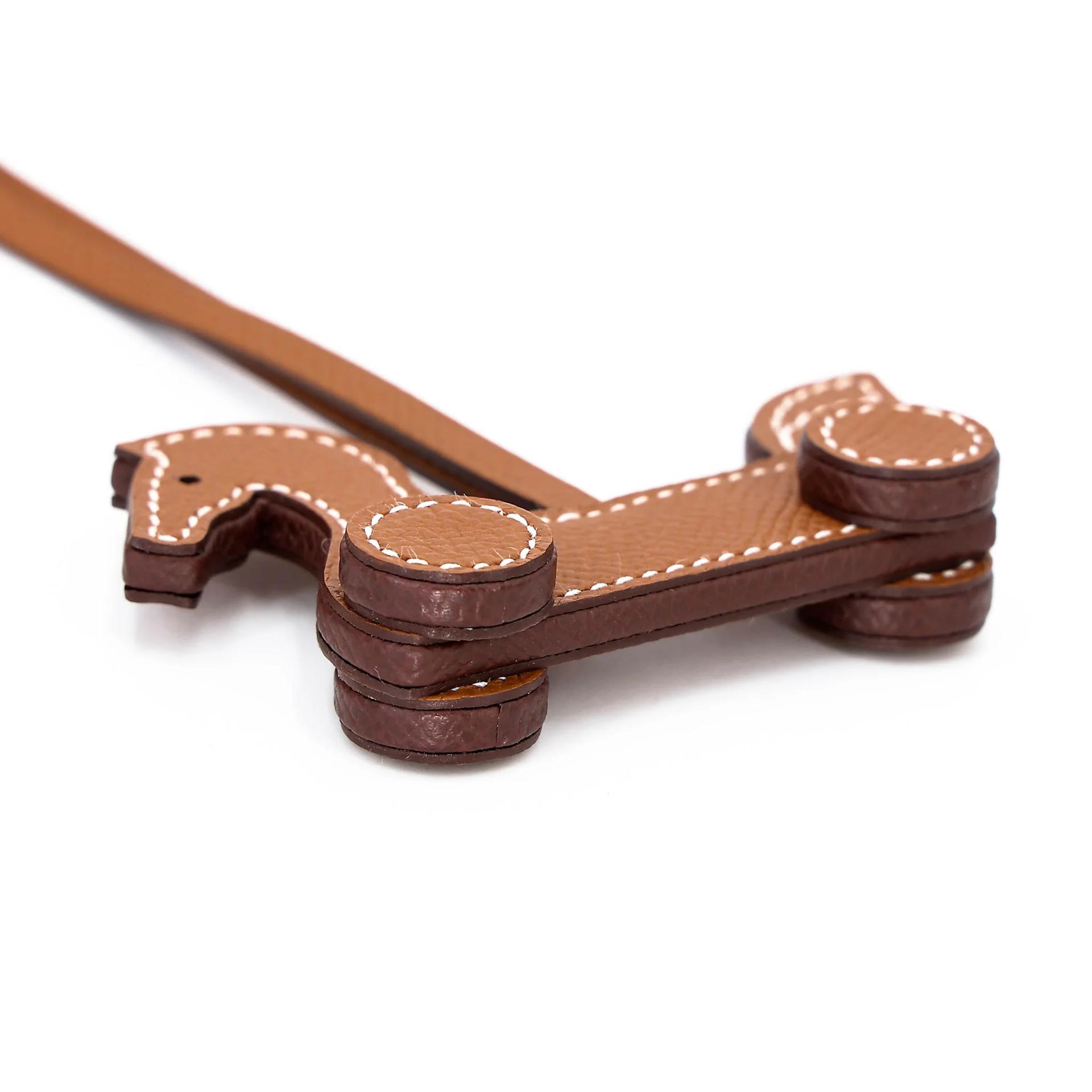 Brand New ( Rank N ) HERMÈS Cheval a Roulettes Charm Gold (37) Epsom G (2026) - 7