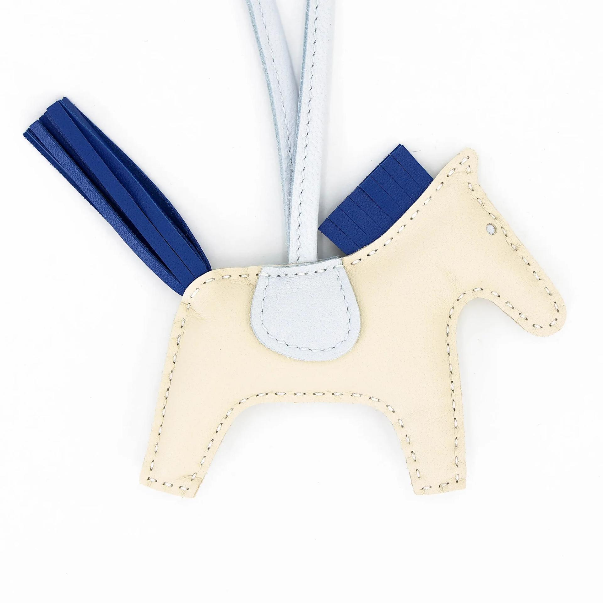Brand New ( Rank N ) HERMÈS Rodeo PM Craie (10) Bleu France (71) Bleu Brume (T0) Agneau Milo W (2024) - 6