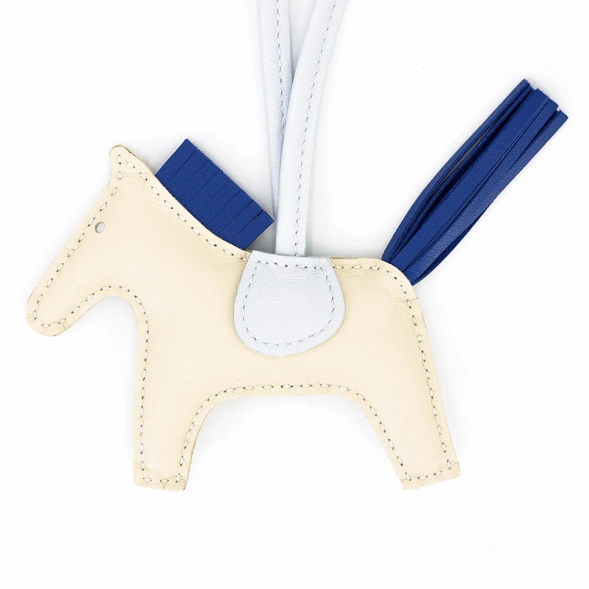 Brand New ( Rank N ) HERMÈS Rodeo PM Craie (10) Bleu France (71) Bleu Brume (T0) Agneau Milo W (2024) - 4