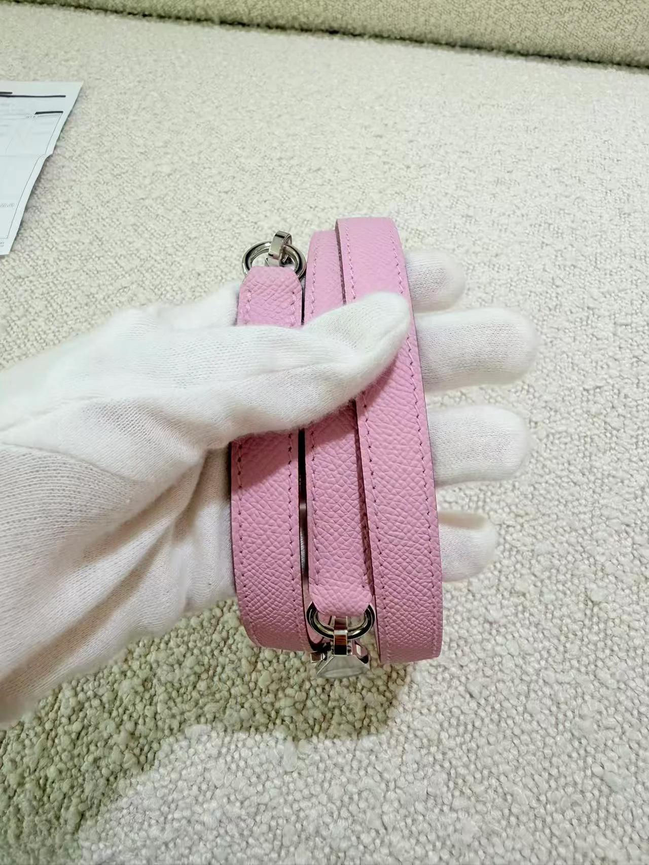 Brand New ( Rank N ) HERMÈS Kelly 25 Sellier Mauve Sylvestre (X9) Epsom Palladium hardware K (2025) - 20