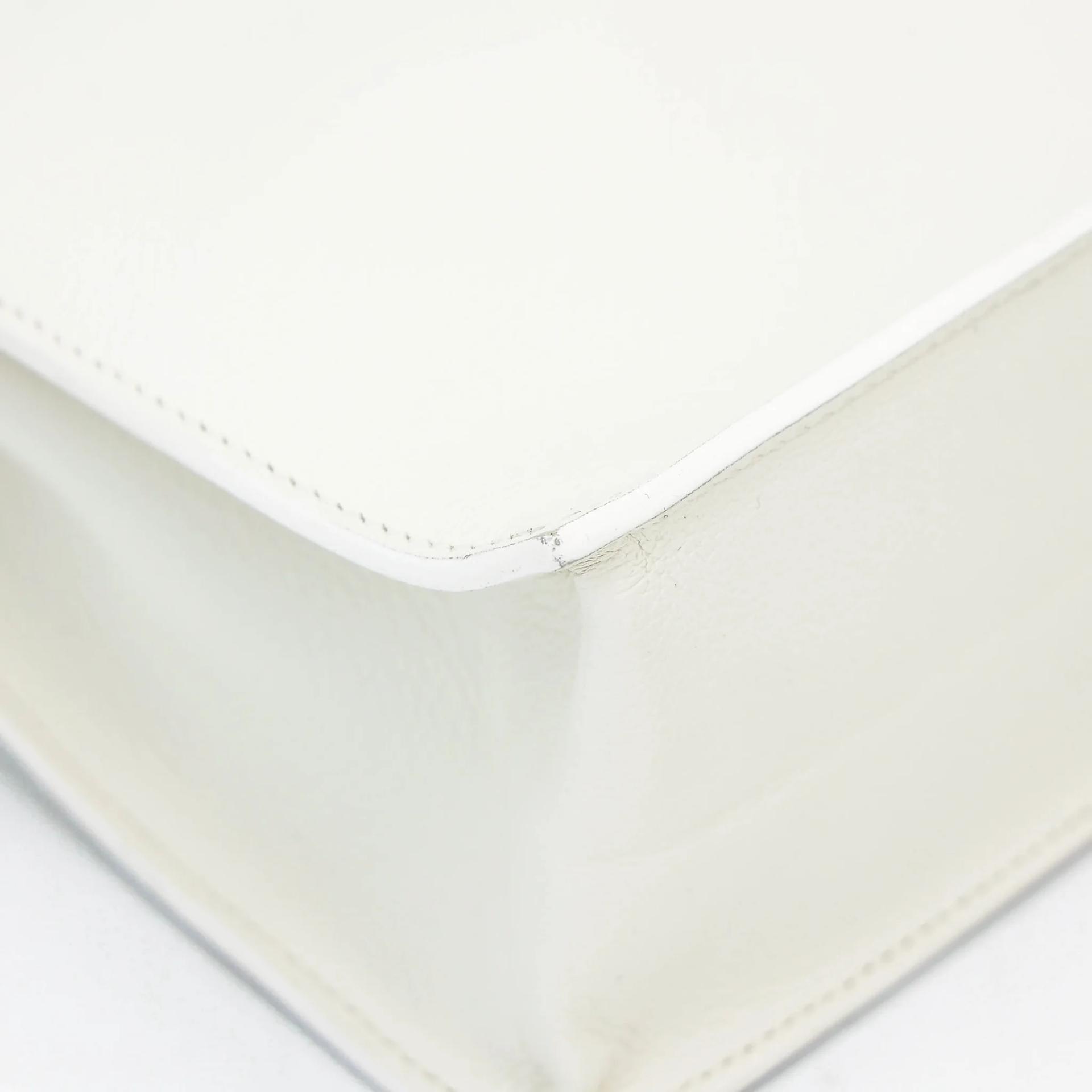 Very Good ( Rank A) HERMÈS Kelly Danse White (01) Evercolor Gold hardware U (2022) - 12