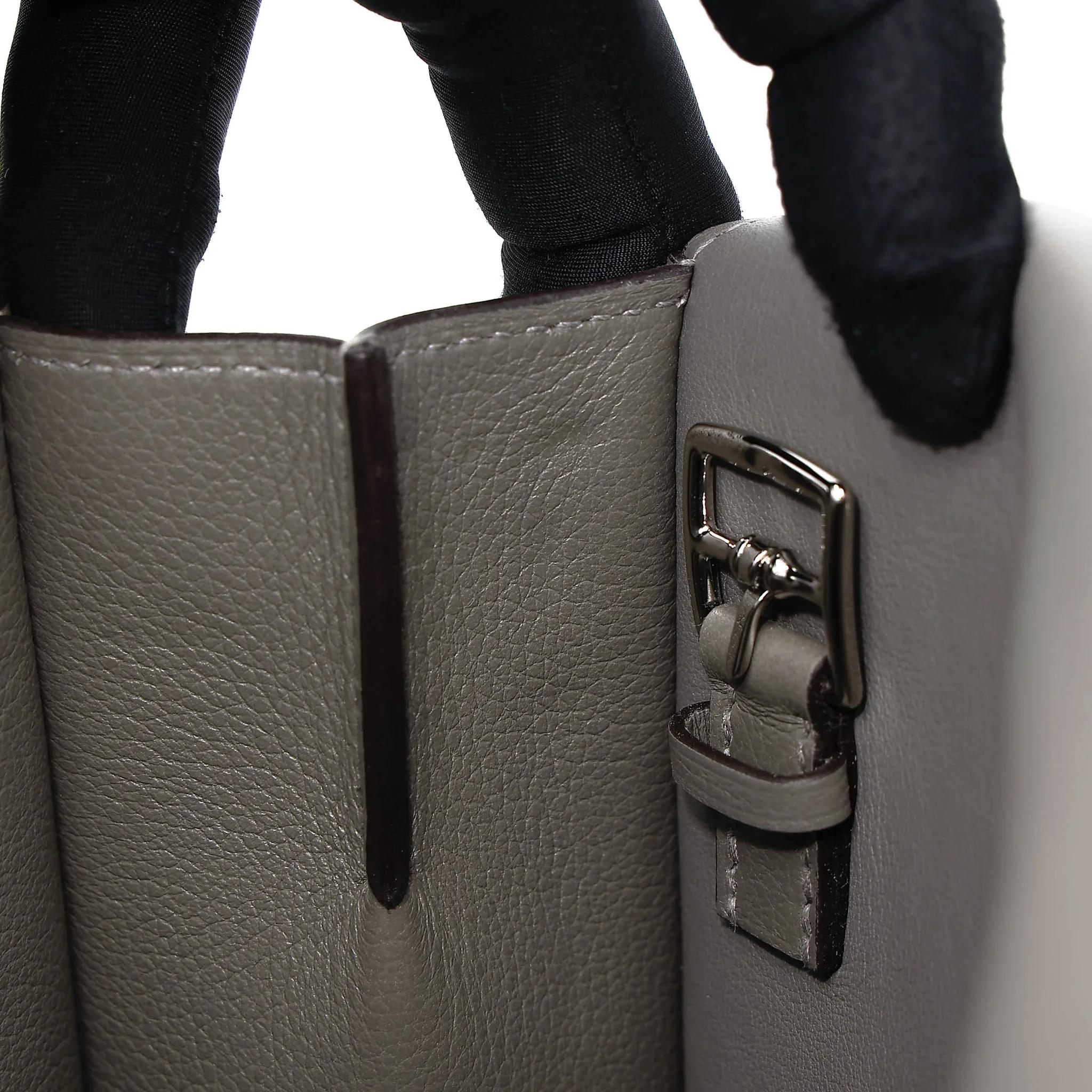 Unused ( Rank NS ) HERMÈS Halzan 25 Gris Meyer (0L) Evercolor Palladium hardware U (2022) - 18
