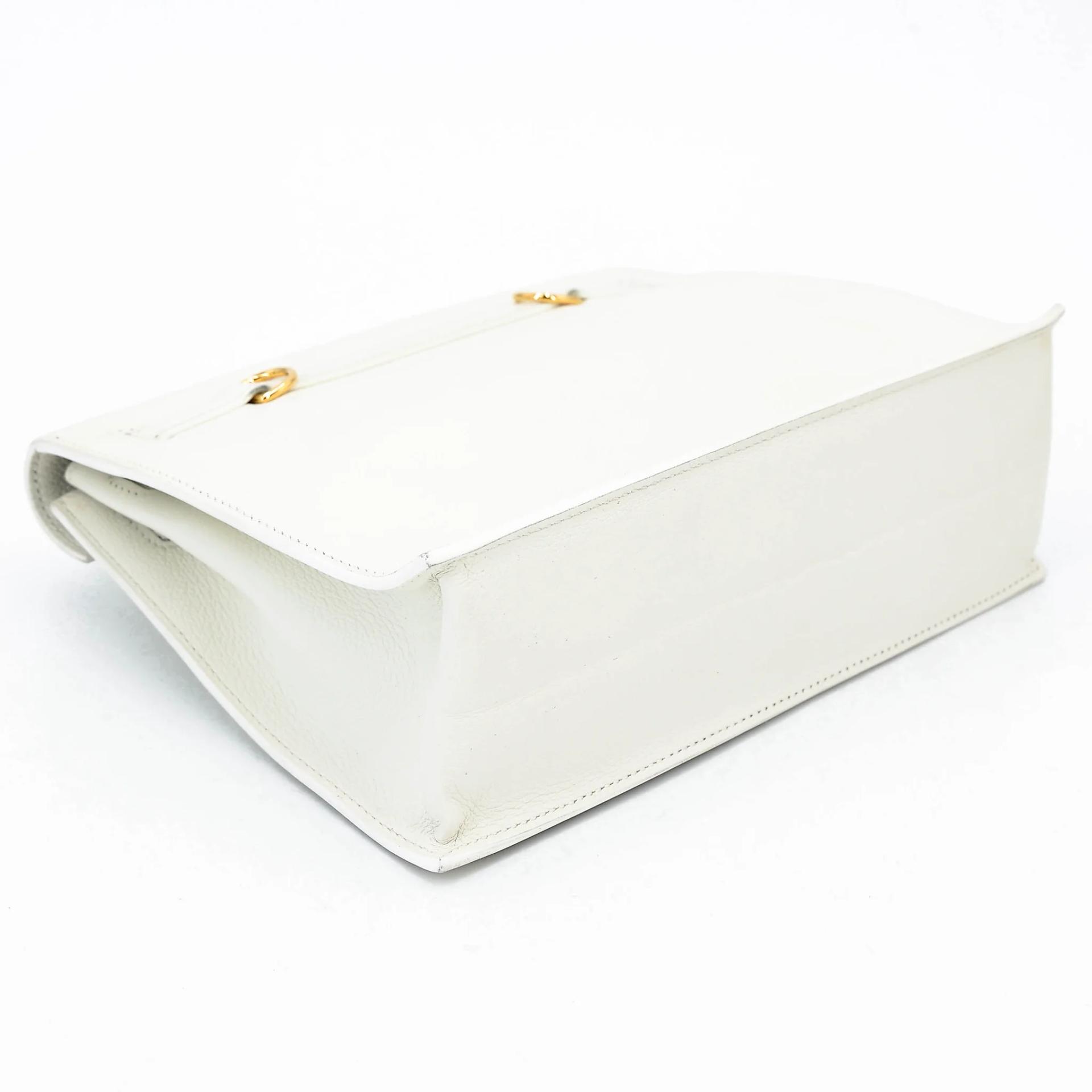 Very Good ( Rank A) HERMÈS Kelly Danse White (01) Evercolor Gold hardware U (2022) - 6