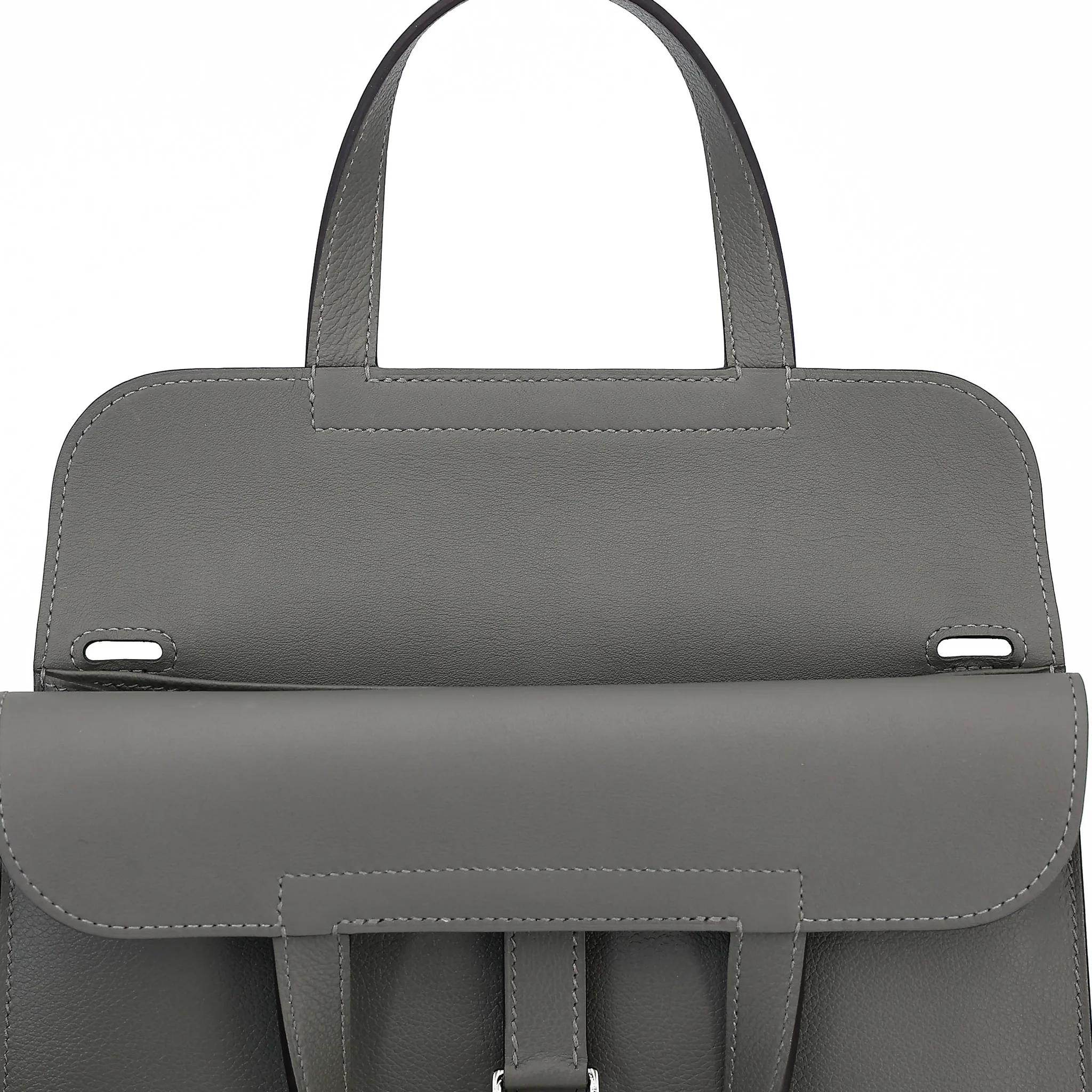 Unused ( Rank NS ) HERMÈS Halzan 25 Gris Meyer (0L) Evercolor Palladium hardware U (2022) - 13