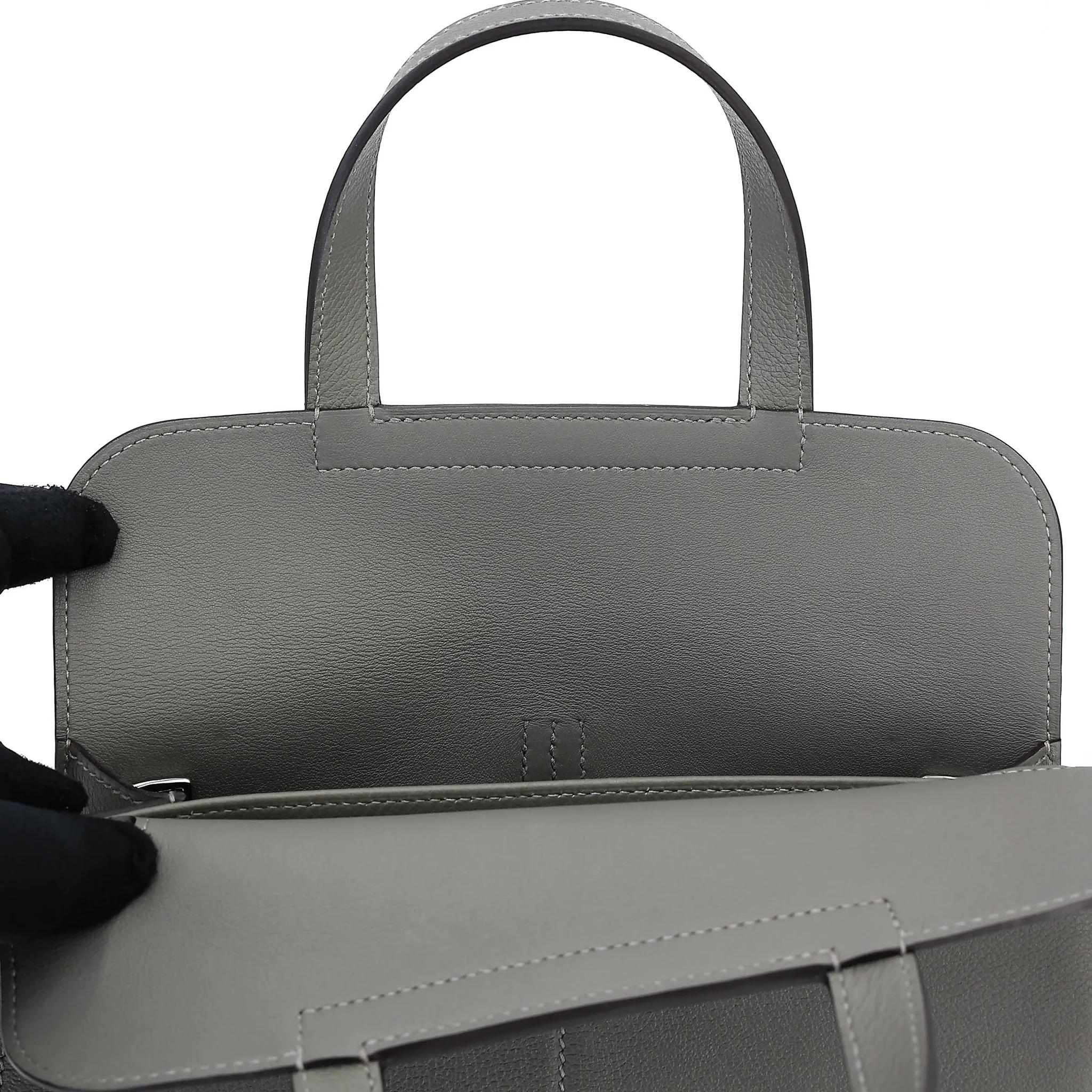 Unused ( Rank NS ) HERMÈS Halzan 25 Gris Meyer (0L) Evercolor Palladium hardware U (2022) - 14