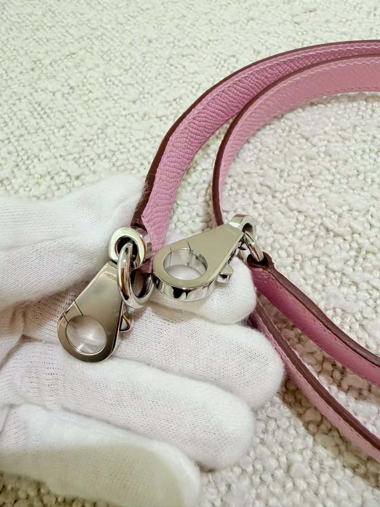 Brand New ( Rank N ) HERMÈS Kelly 25 Sellier Mauve Sylvestre (X9) Epsom Palladium hardware K (2025) - 21