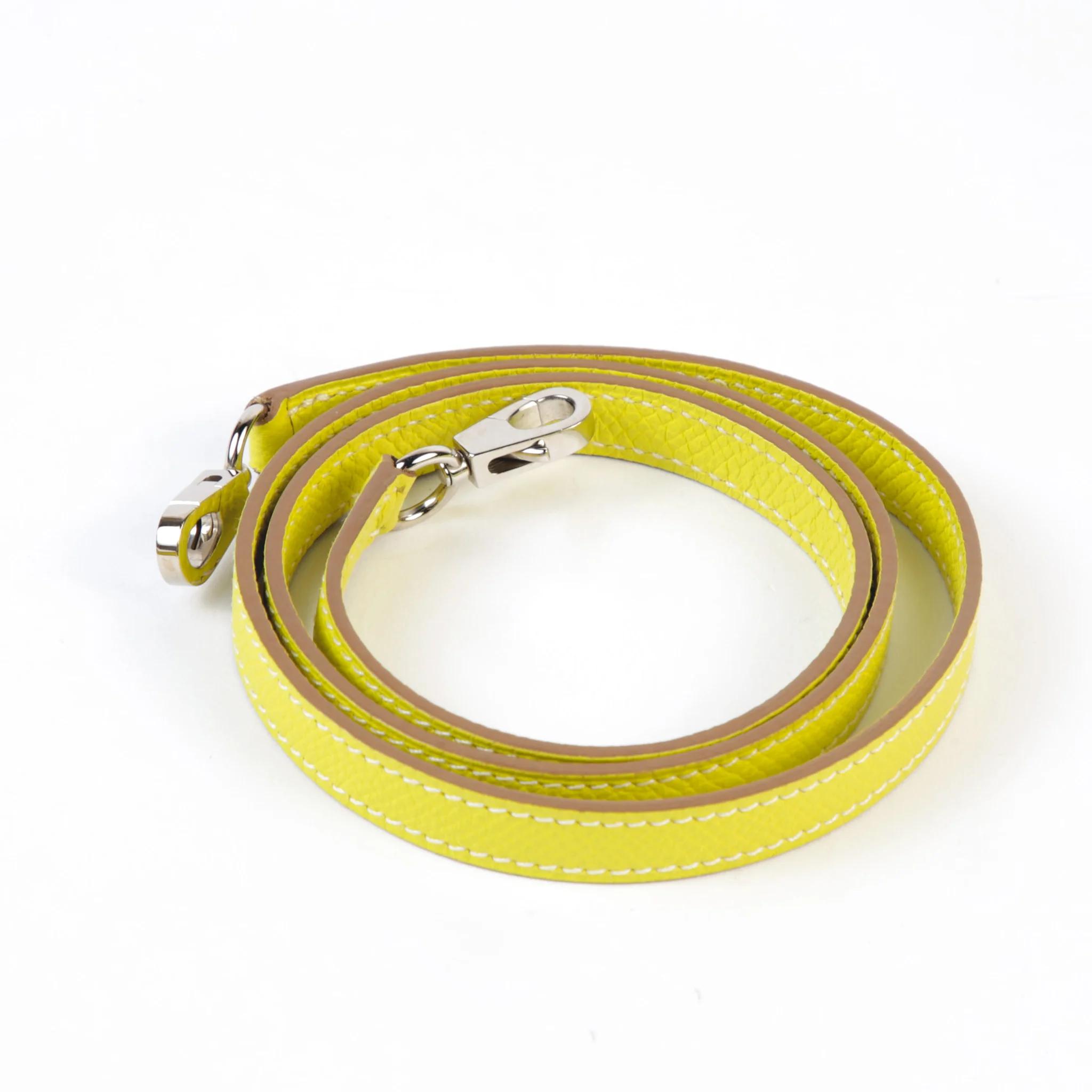 Very Good ( Rank A) HERMÈS Kelly Tiny Lime (9R) Epsom Palladium hardware Square O (2011) - 14