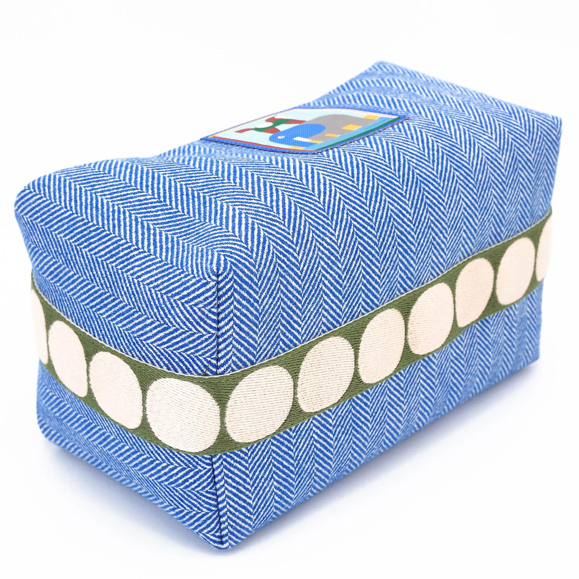 Brand New ( Rank N ) HERMÈS Bride-a-Brac Case GM Blue Canvas - 5