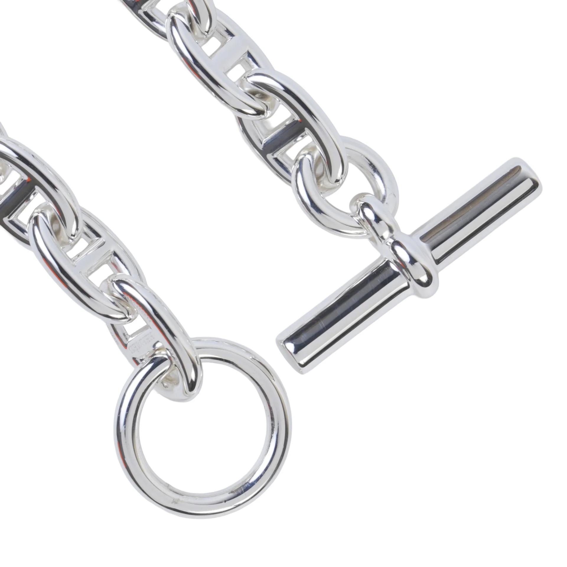 Unused ( Rank NS ) HERMÈS Chaine d'Ancre Bracelet MM Silver 925 - 3