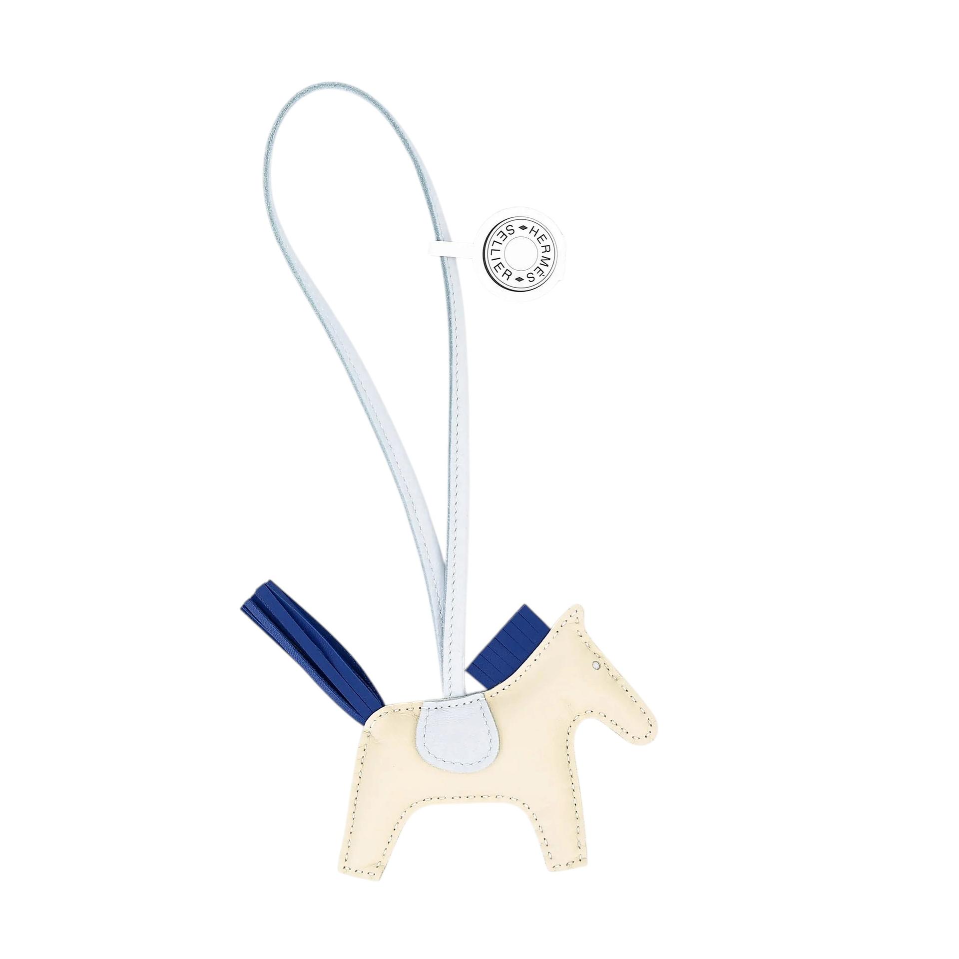 Brand New ( Rank N ) HERMÈS Rodeo PM Craie (10) Bleu France (71) Bleu Brume (T0) Agneau Milo W (2024) - 2