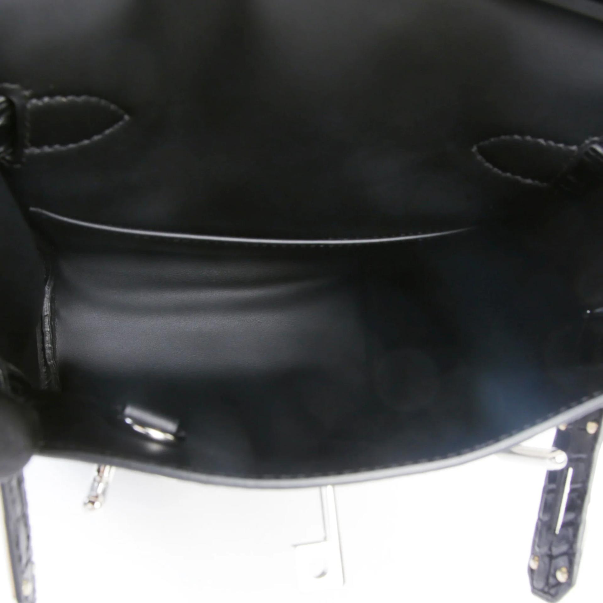 Unused ( Rank NS ) HERMÈS Hac a Dos PM Noir (89) Matte Alligator Palladium hardware K (2025) - 10