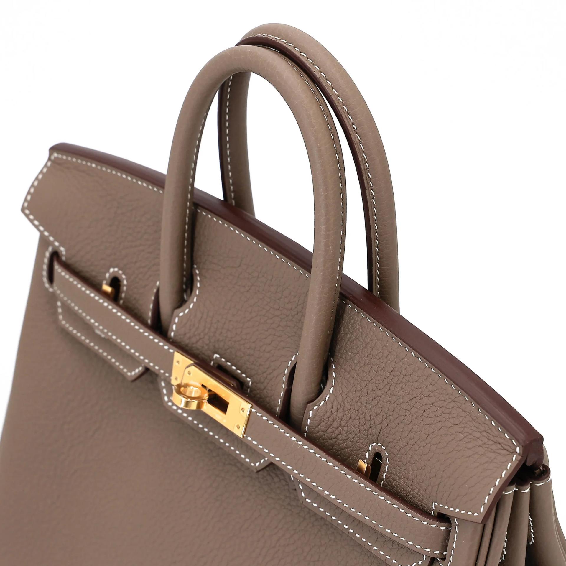 Brand New ( Rank N ) HERMÈS Birkin 25 Etoupe (18) Togo Gold hardware G (2026) - 3
