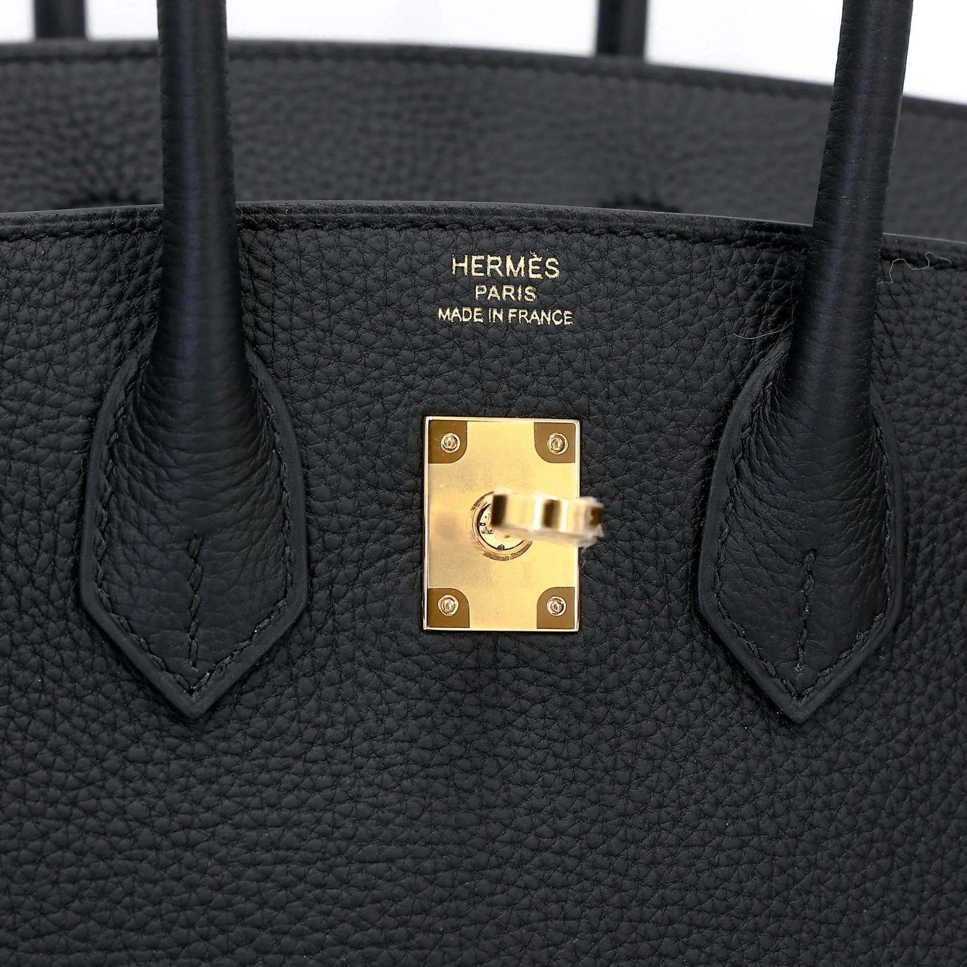 Brand New ( Rank N ) HERMÈS Birkin 25 Noir (89) Togo Gold hardware G (2026) - 10