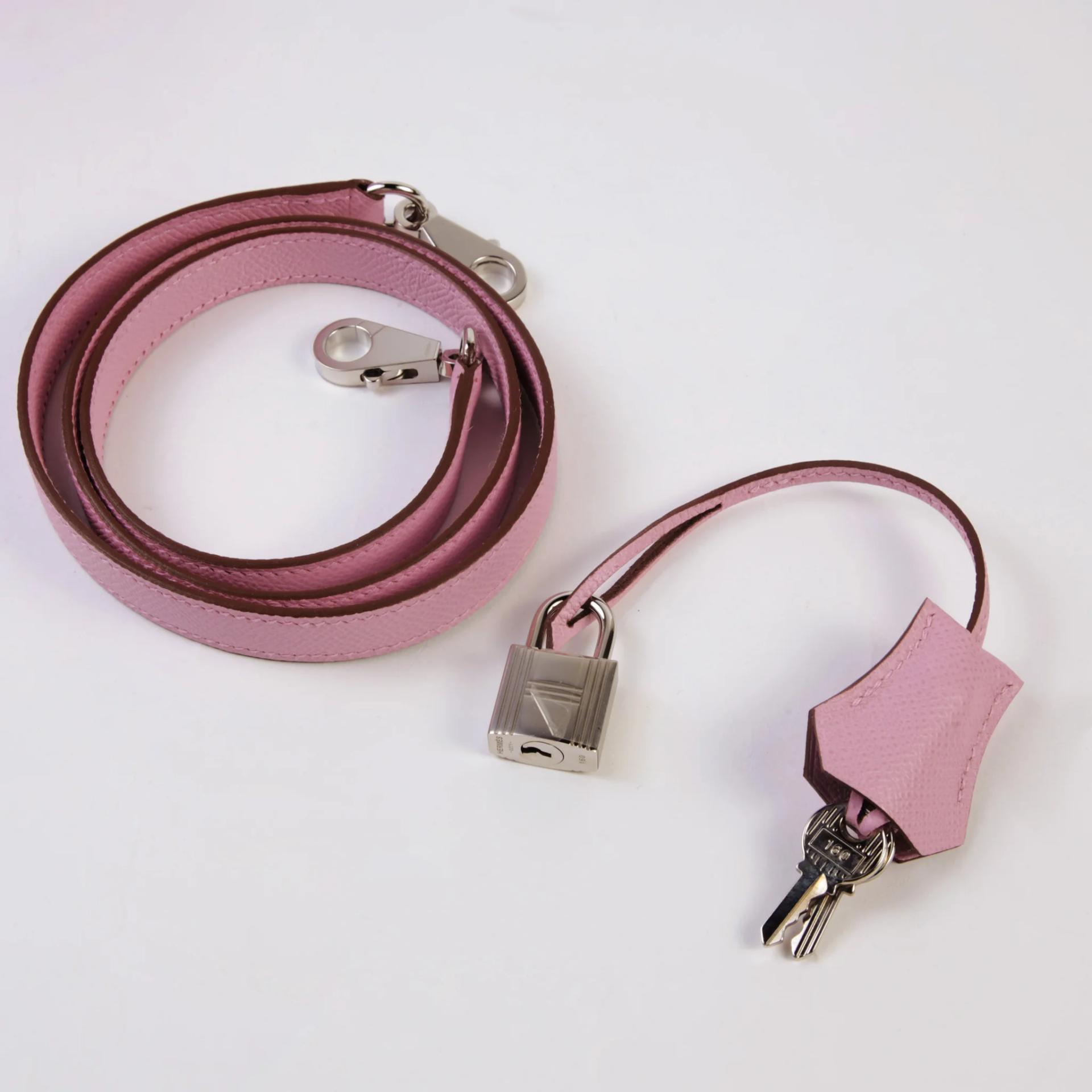 Unused ( Rank NS ) HERMÈS Kelly 25 Sellier Mauve Sylvestre (X9) Epsom Palladium hardware U (2022) - 14