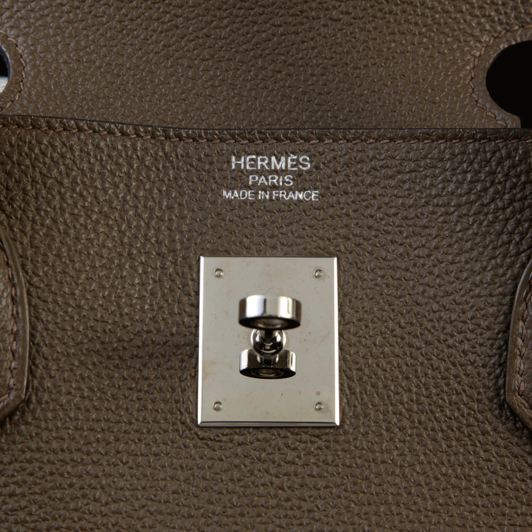 A美品 HERMÈS 愛馬仕 Birkin 40 16 鼴鼠灰 Taupe Togo小牛皮 銀扣 □R刻 2014年 - 10