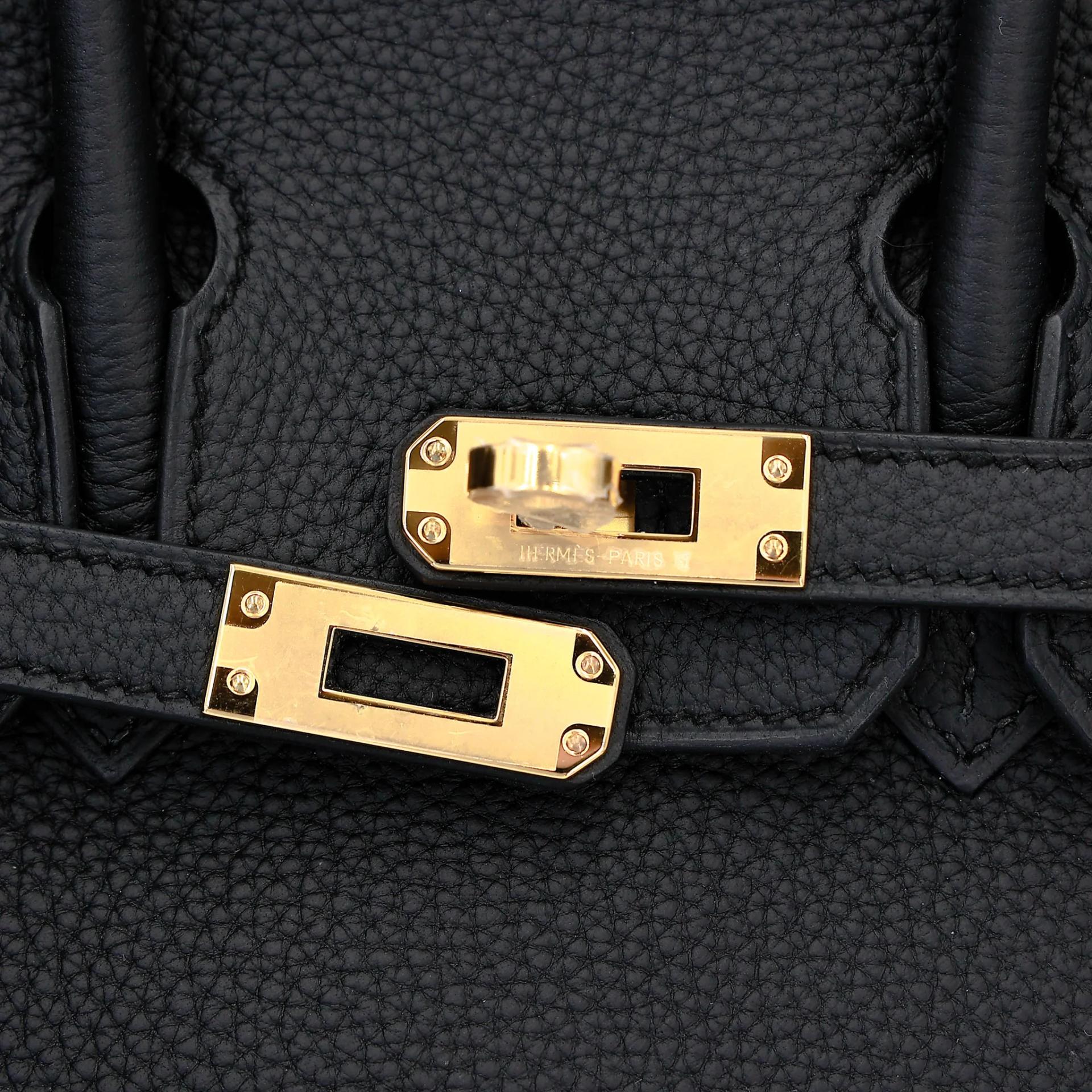 Brand New ( Rank N ) HERMÈS Birkin 25 Noir (89) Togo Gold hardware G (2026) - 8