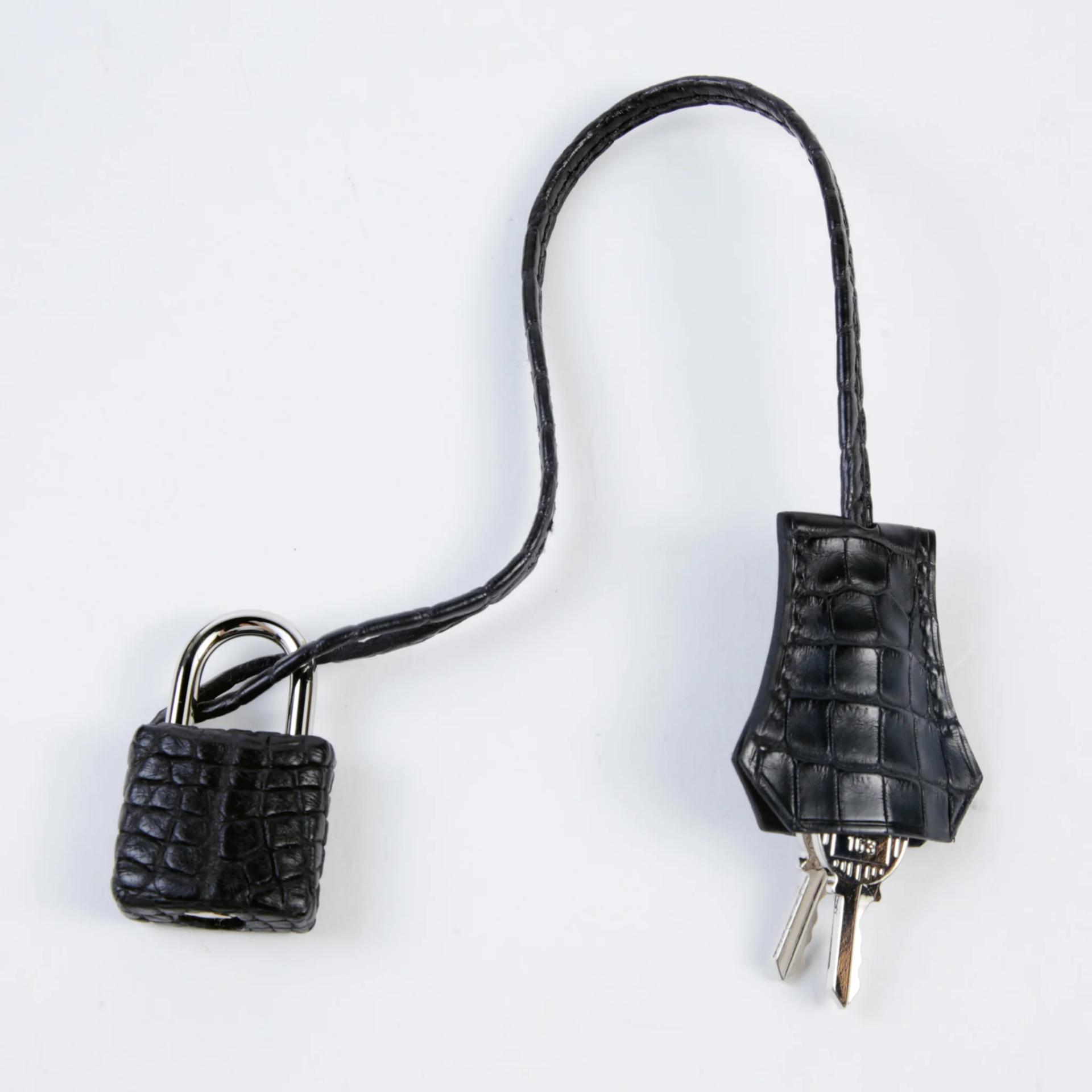 Unused ( Rank NS ) HERMÈS Hac a Dos PM Noir (89) Matte Alligator Palladium hardware K (2025) - 14
