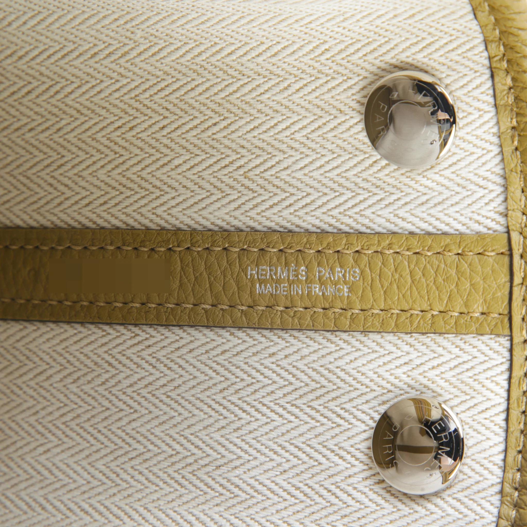 Unused ( Rank NS ) HERMÈS Neo Garden Party 23 Dune (2D) Negonda Palladium hardware G (2026) - 9