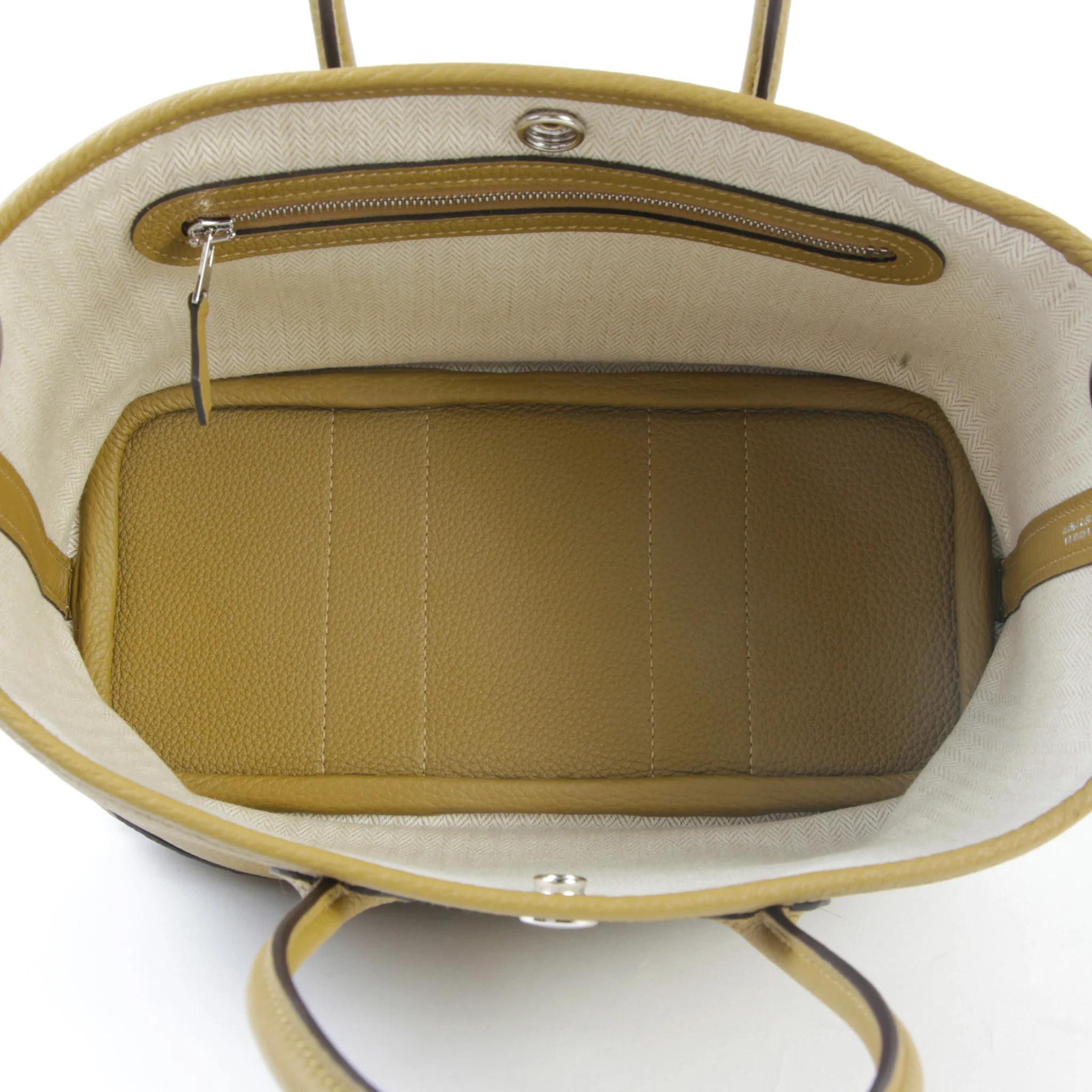 Unused ( Rank NS ) HERMÈS Neo Garden Party 23 Dune (2D) Negonda Palladium hardware G (2026) - 8