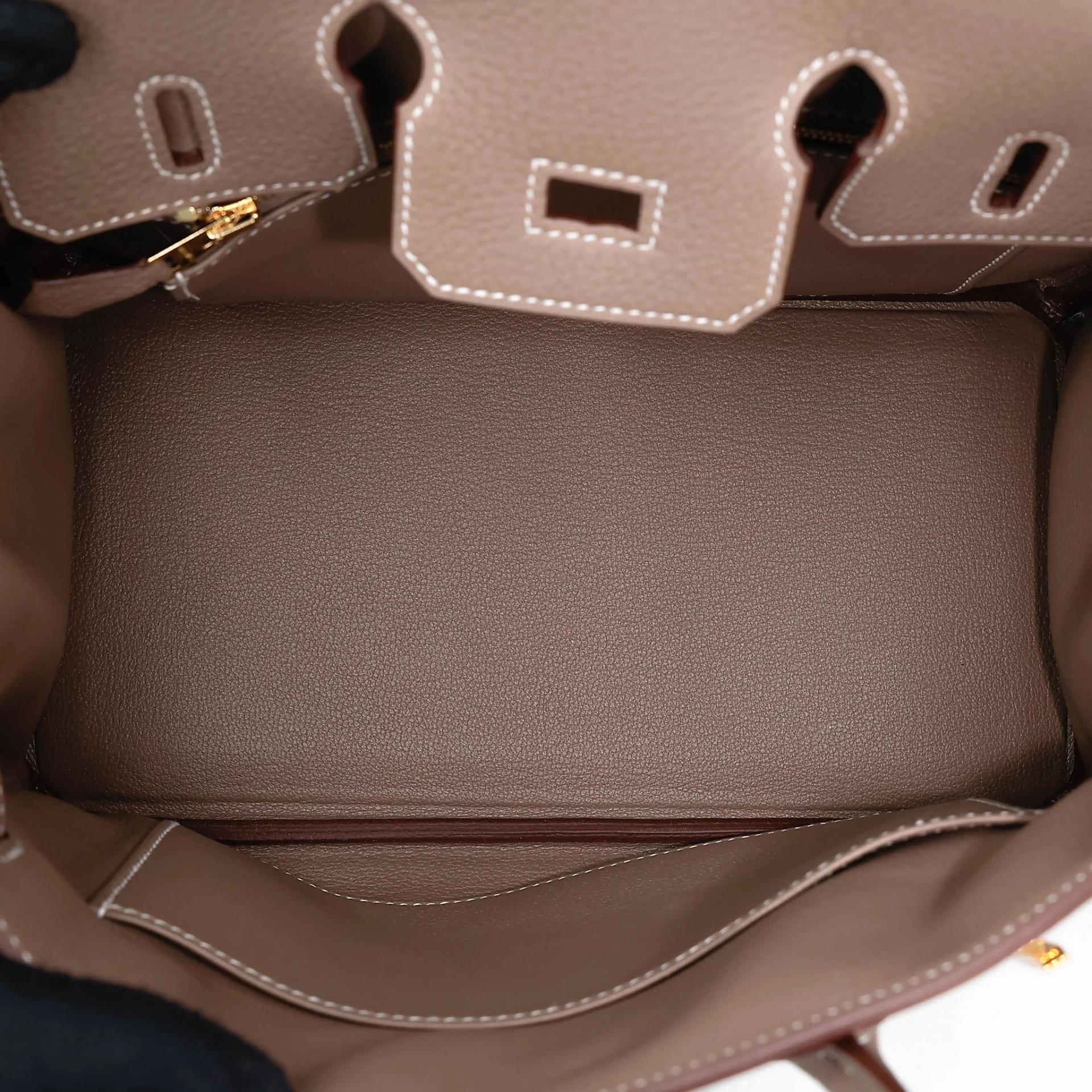 Brand New ( Rank N ) HERMÈS Birkin 25 Etoupe (18) Togo Gold hardware G (2026) - 14