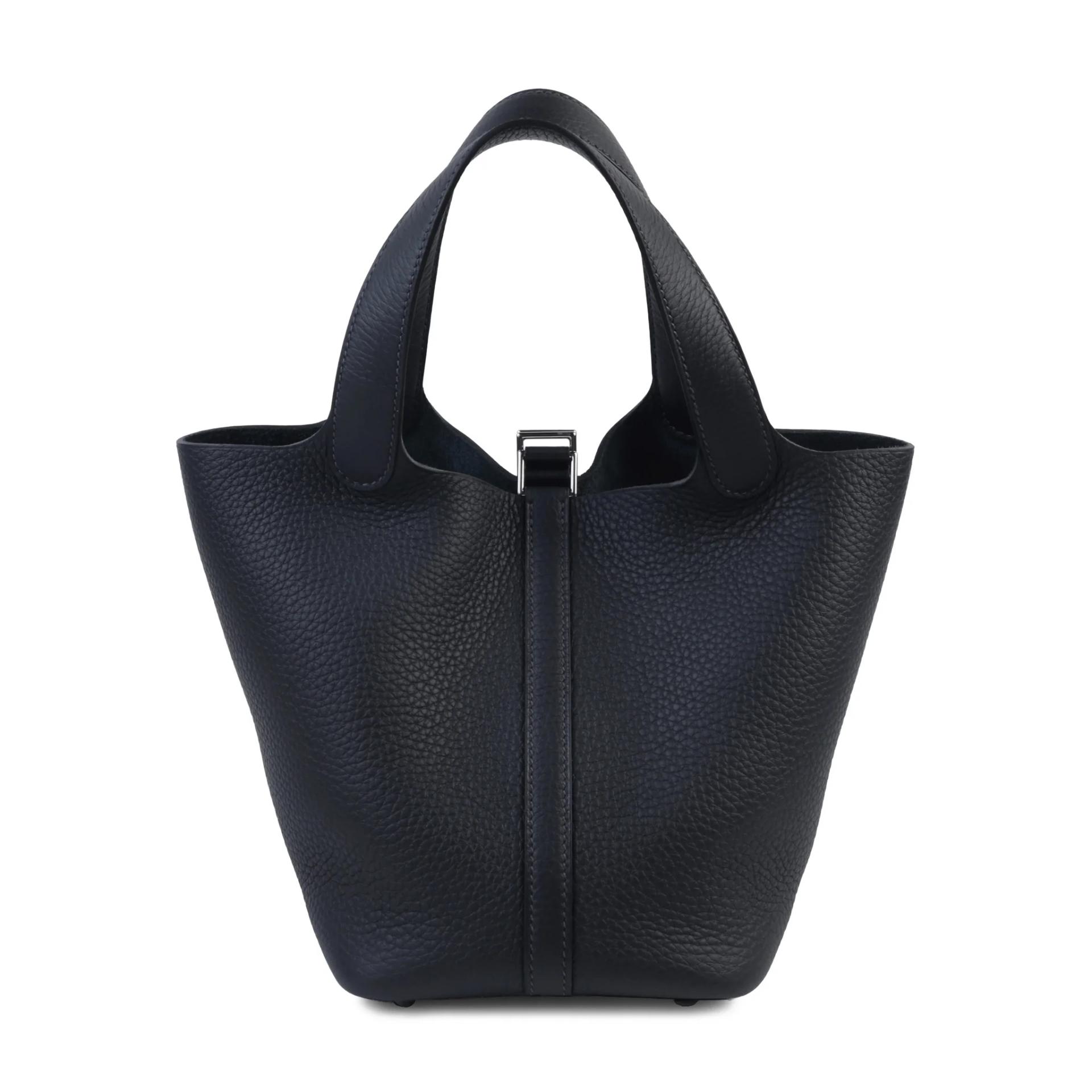 Brand New ( Rank N ) HERMÈS Picotin Lock PM Caban (3Y) Clemence Palladium hardware K (2025) - 2