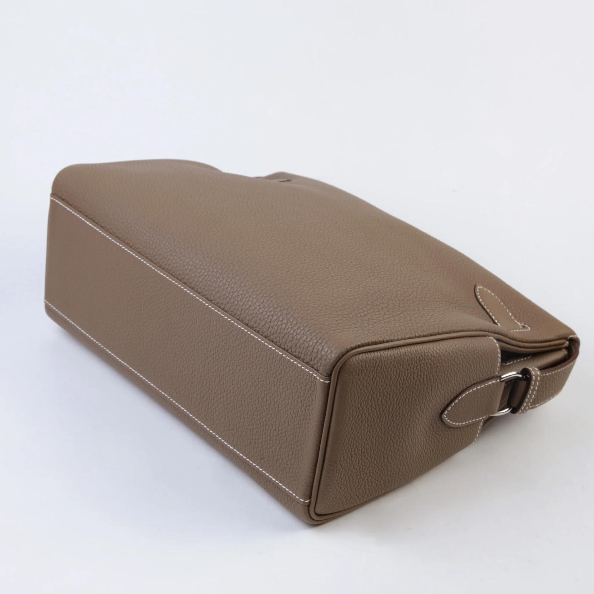 Excellent ( Rank SA ) HERMÈS Kelly Messenger GM Etoupe (18) Togo Palladium hardware W (2024) - 7