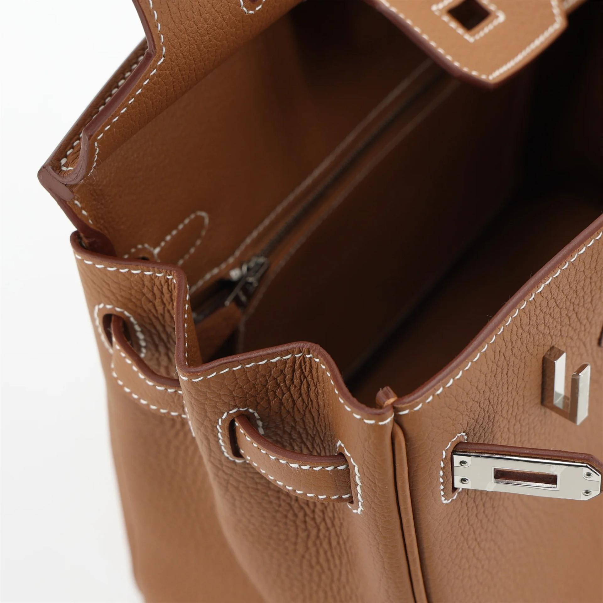 Brand New ( Rank N ) HERMÈS Birkin 25 Gold (37) Togo Palladium hardware G (2026) - 12
