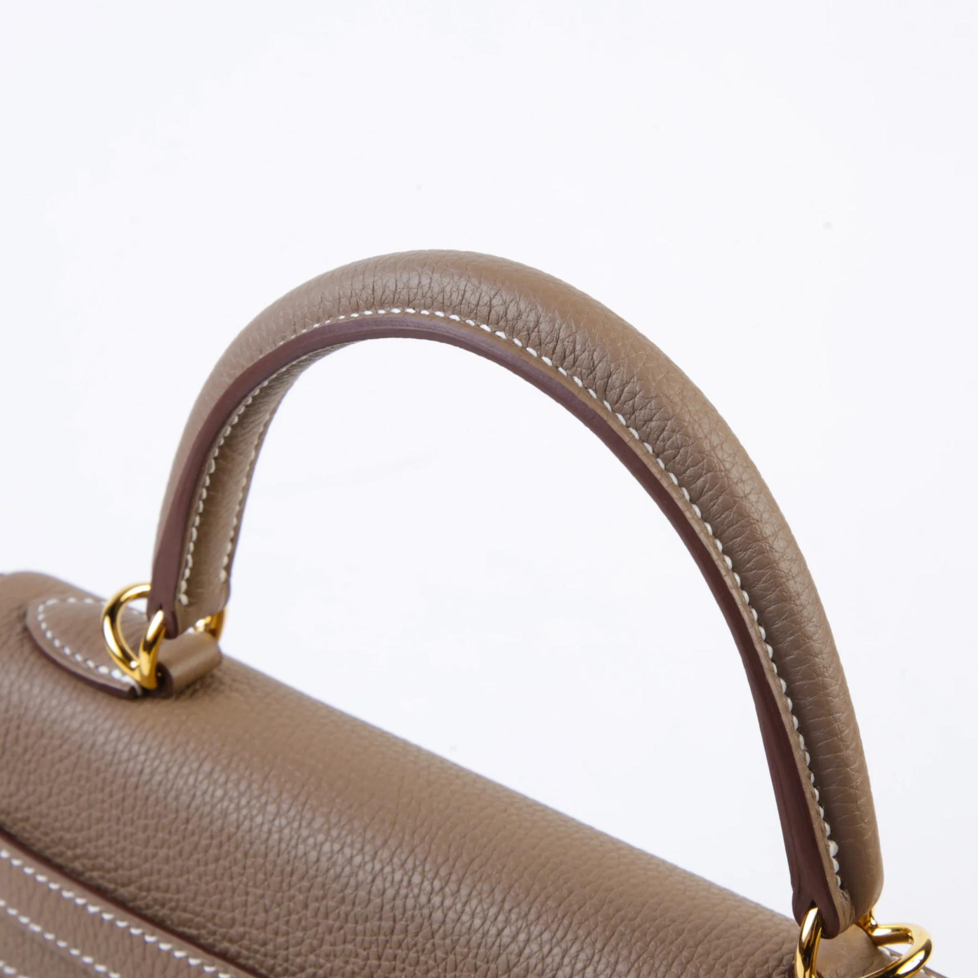 Brand New ( Rank N ) HERMÈS Kelly 25 Etoupe (18) Togo Gold hardware G (2026) - 3