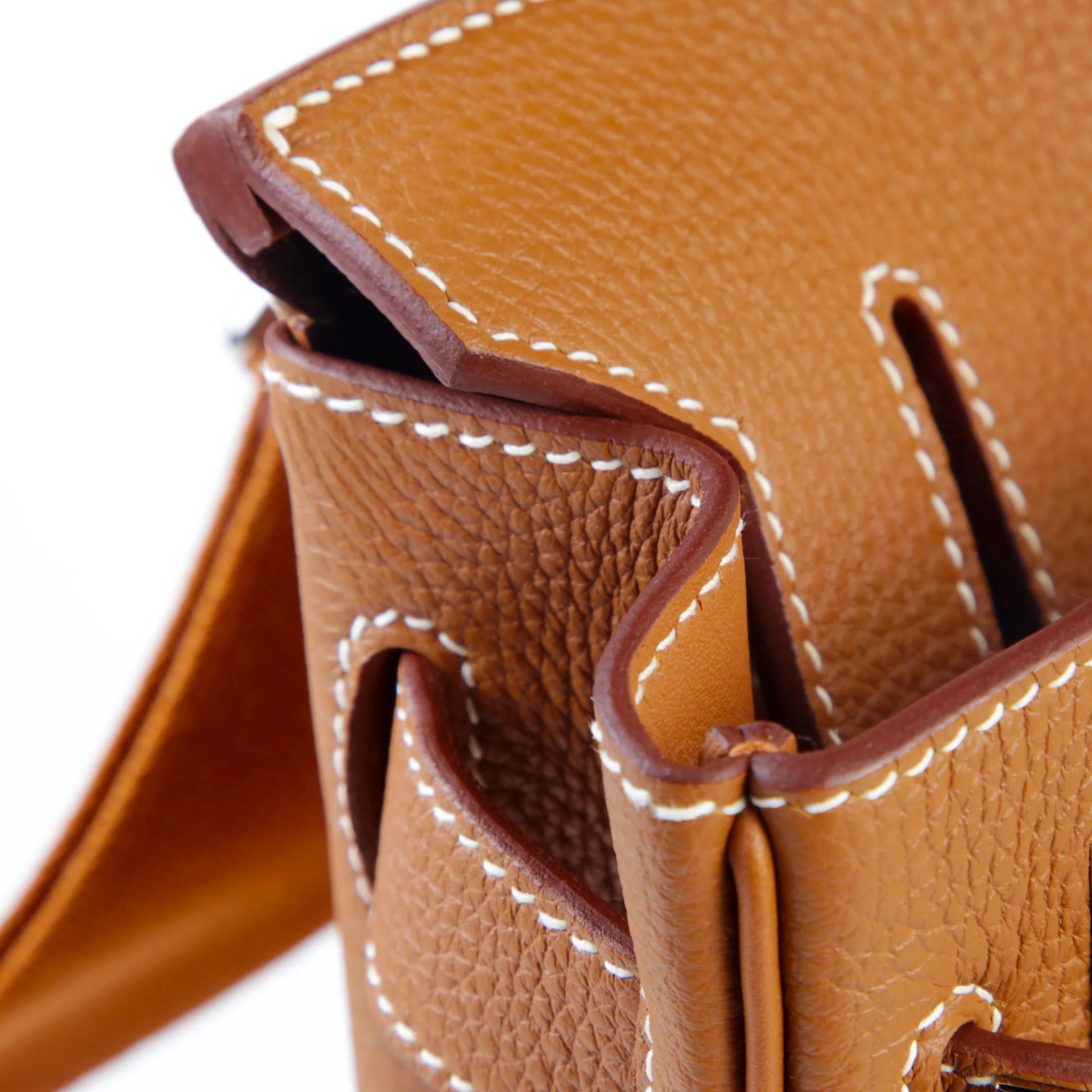 Excellent ( Rank SA ) HERMÈS Hac a Dos PM Gold (37) Togo Palladium hardware K (2025) - 12