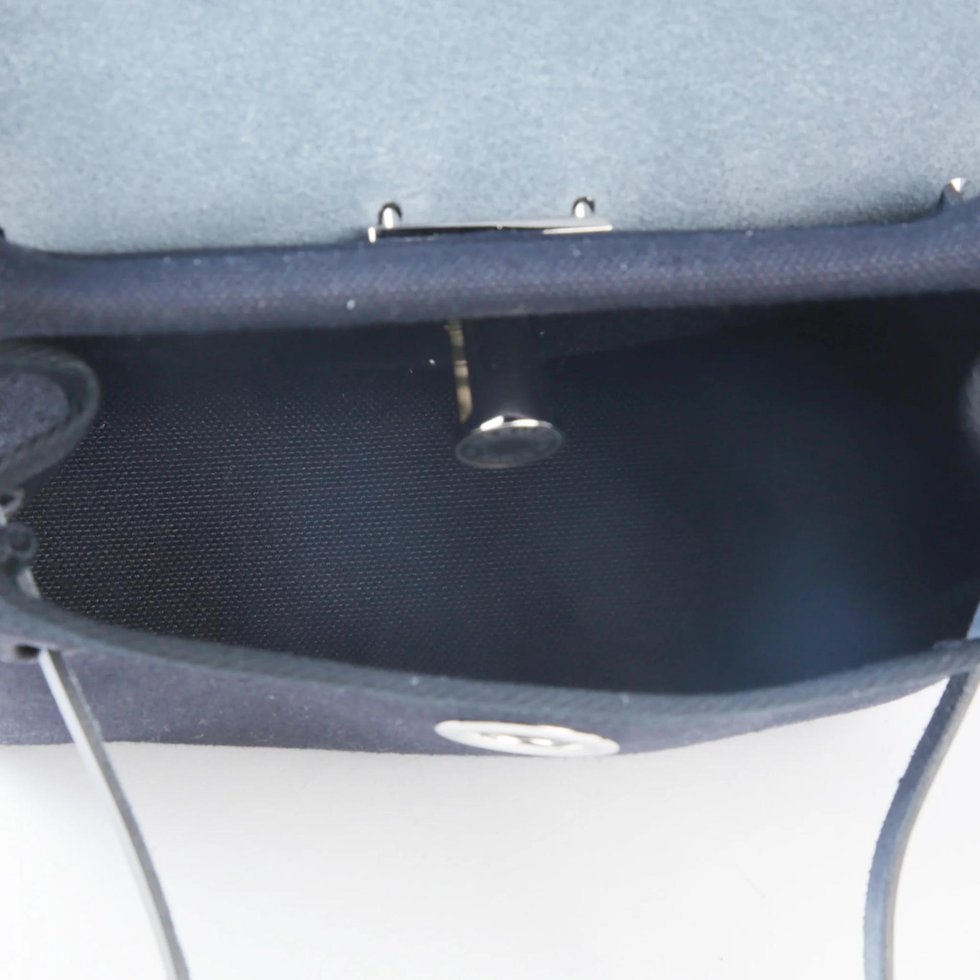Brand New ( Rank N ) HERMÈS Herbag Zip Mini 20 Noir (89) Canvas Palladium hardware G (2026) - 9